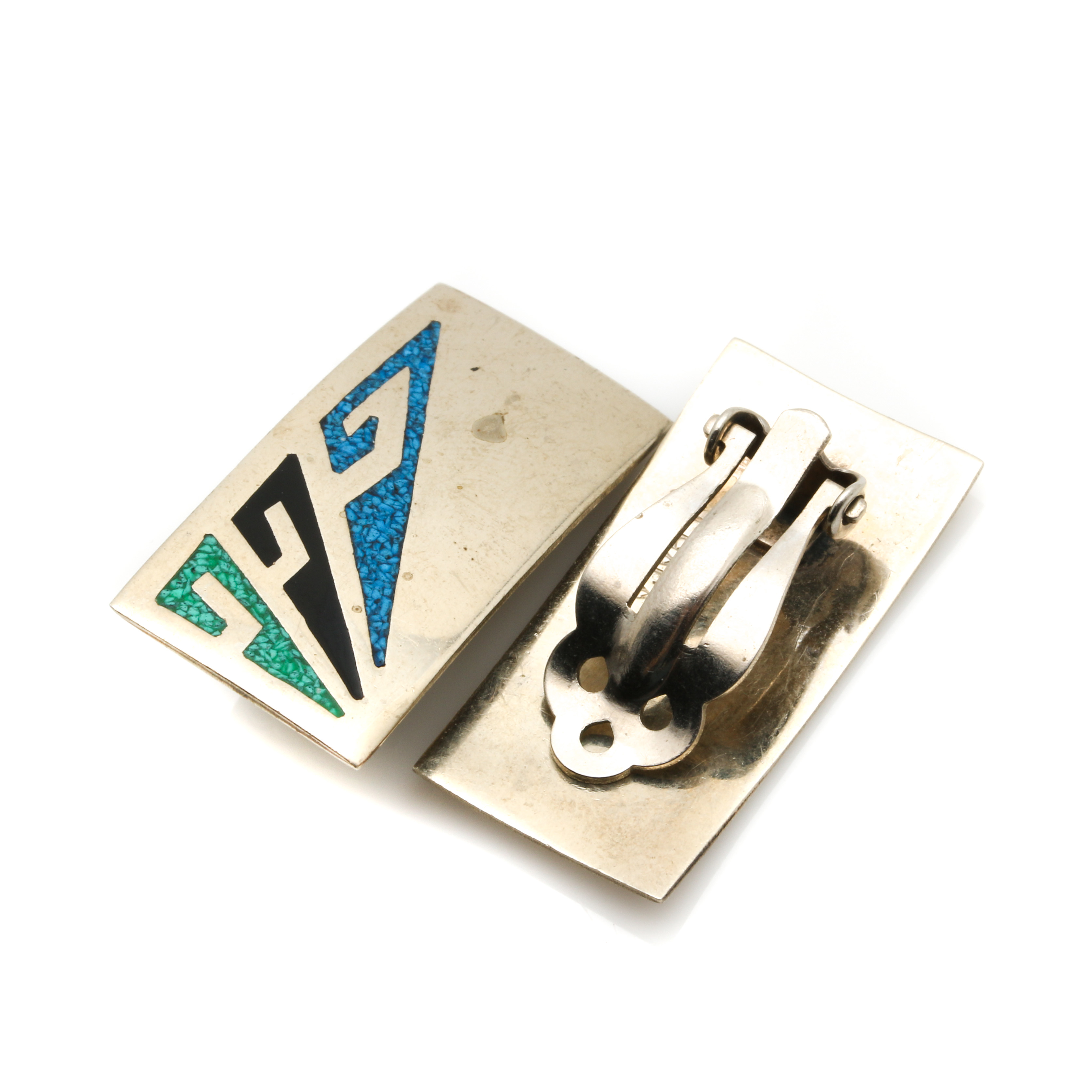 Malachite Beaded Necklace and Chip Inlay Earrings