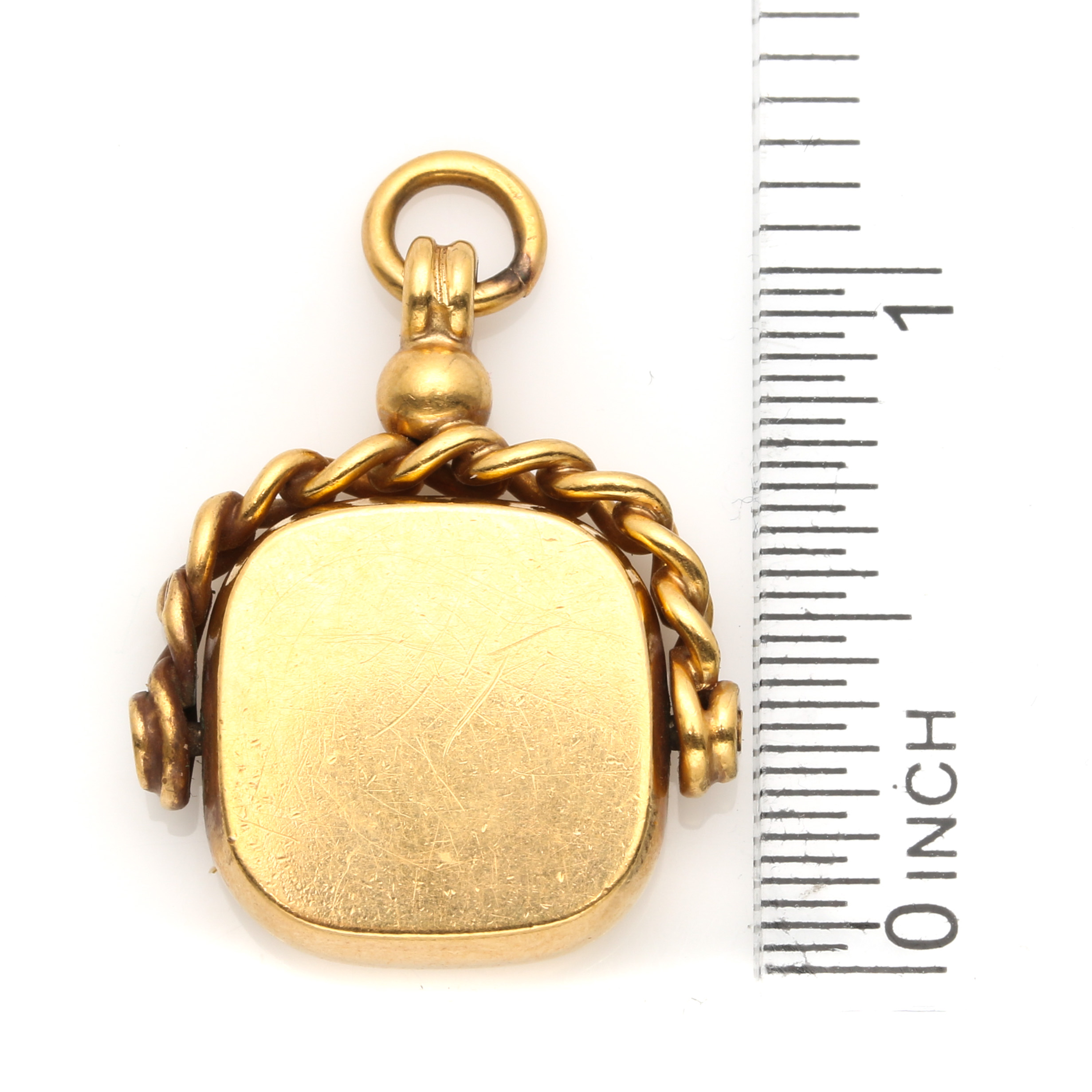 Vintage 9K Yellow Gold Watch Fob Pendant