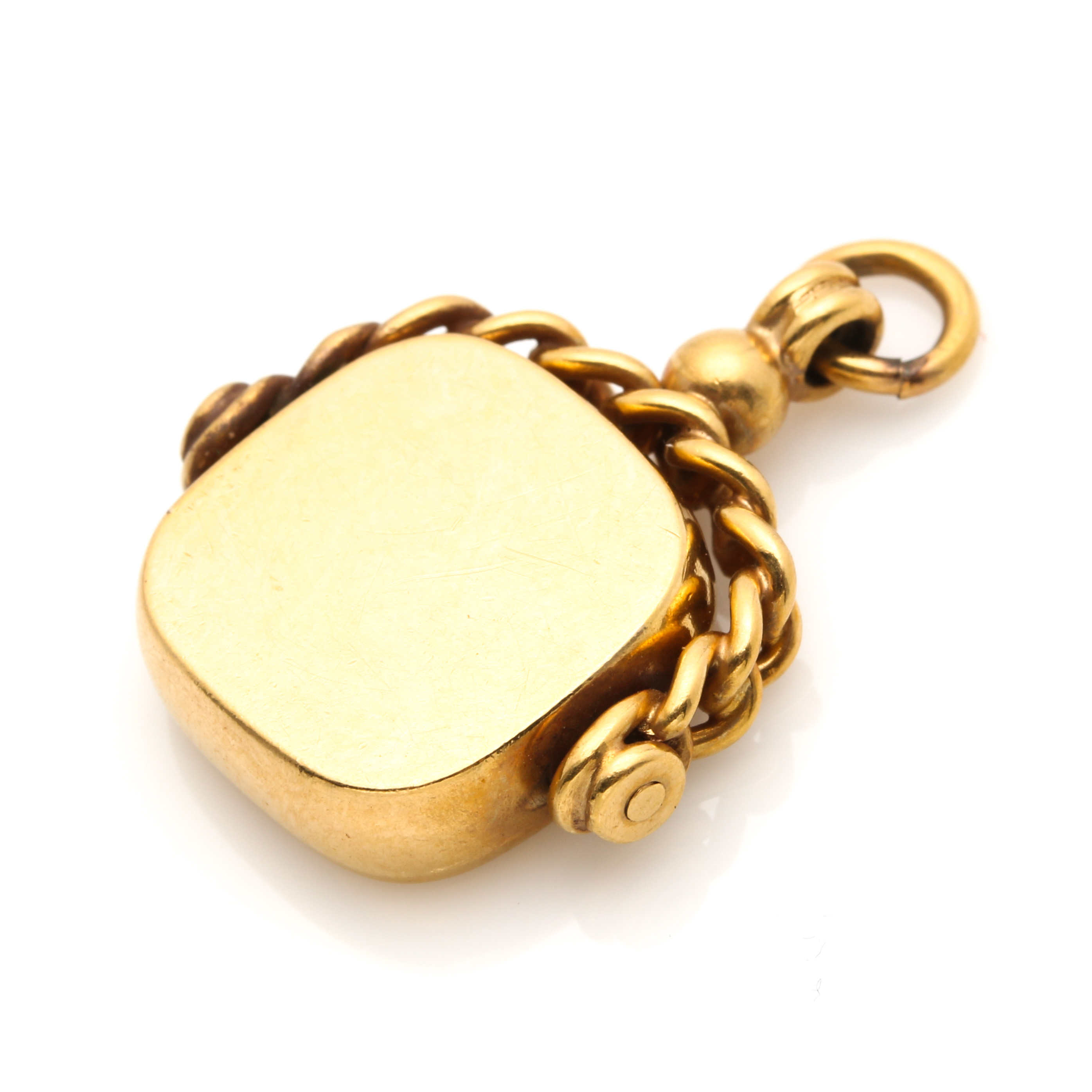 Vintage 9K Yellow Gold Watch Fob Pendant