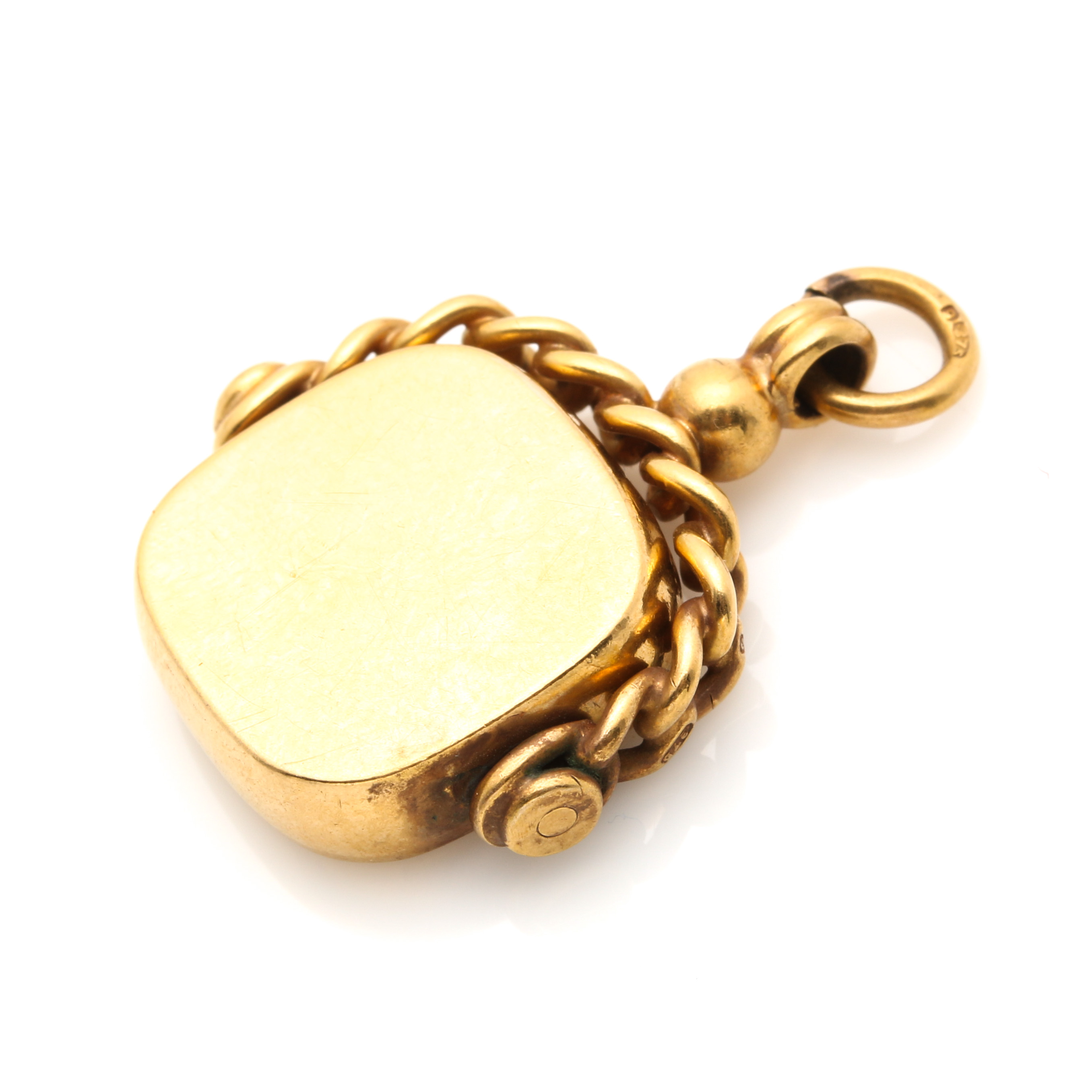 Vintage 9K Yellow Gold Watch Fob Pendant