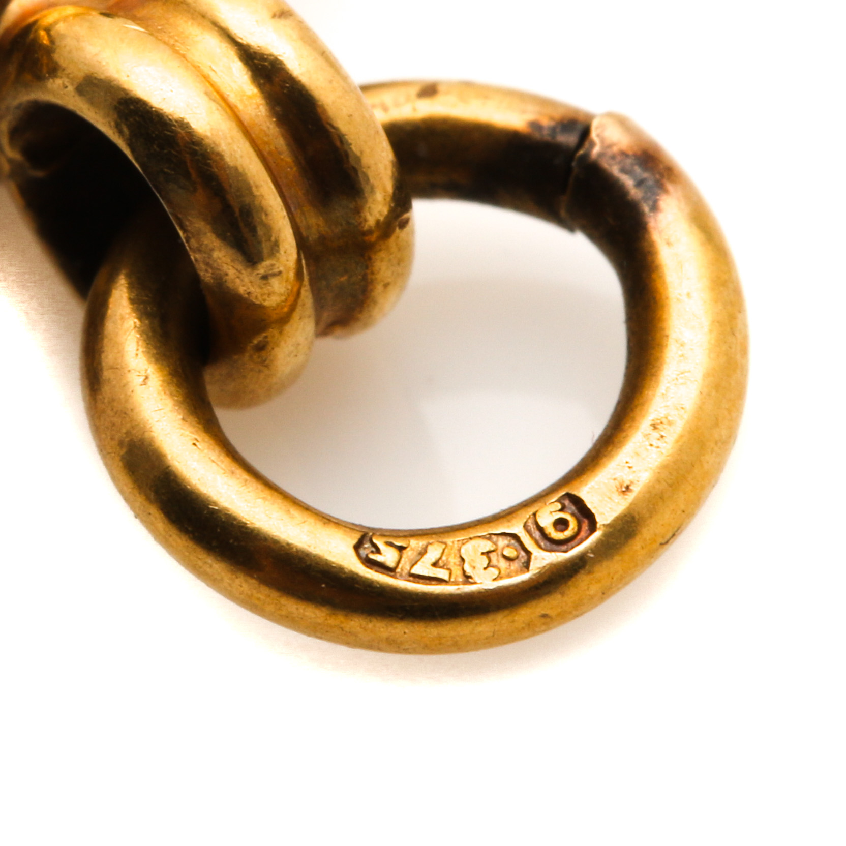 Vintage 9K Yellow Gold Watch Fob Pendant