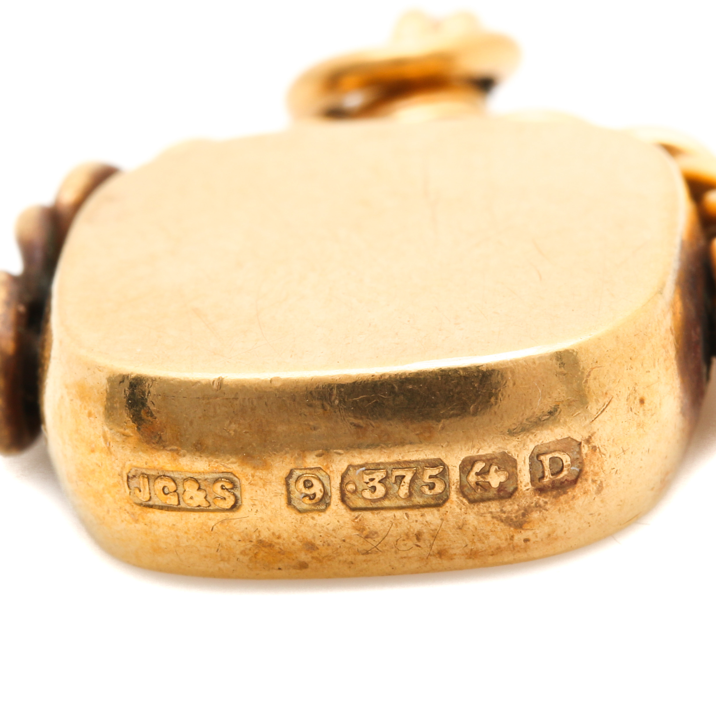 Vintage 9K Yellow Gold Watch Fob Pendant