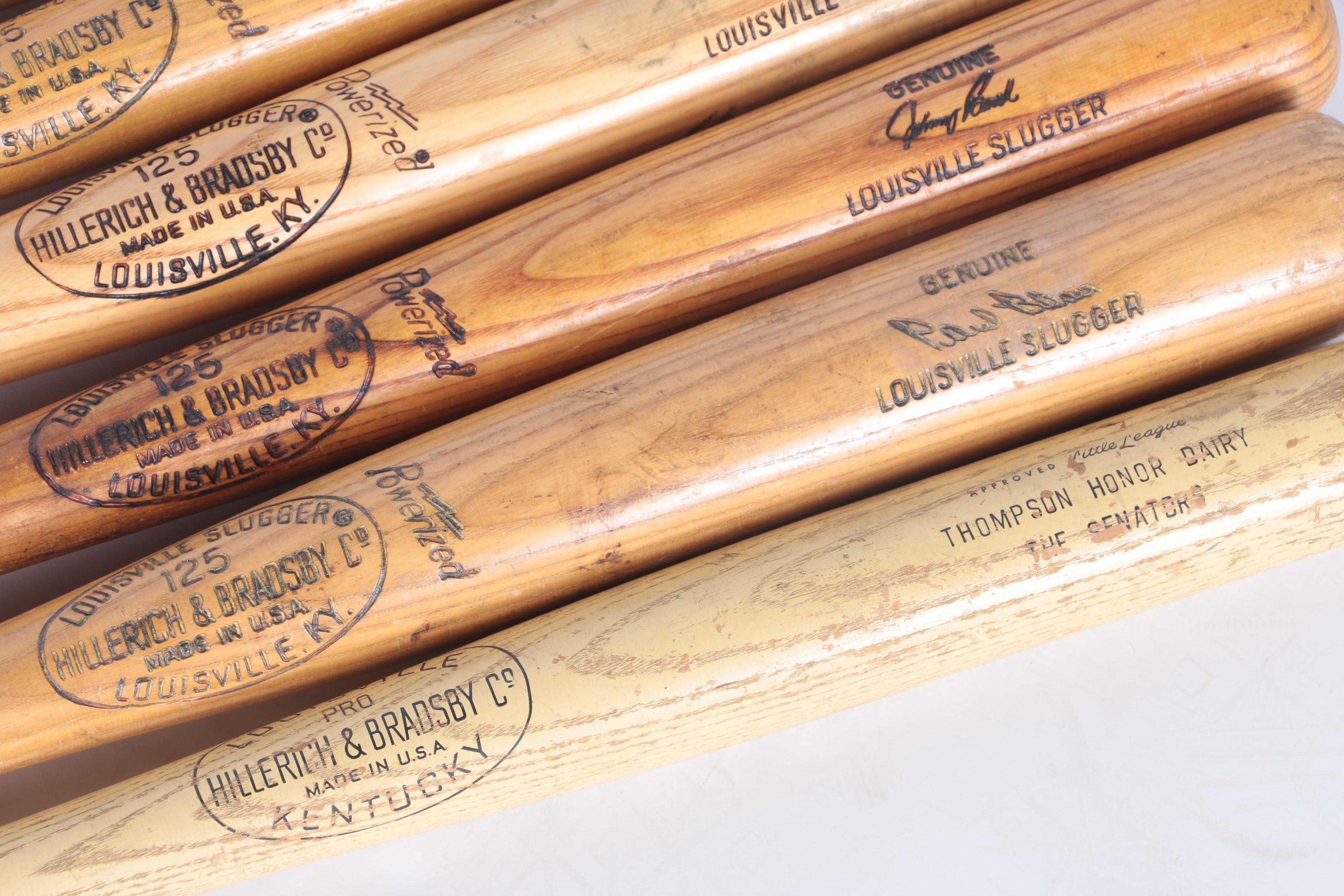 Pete Rose, Carl Yastrzemski, Johnny Bench and Others Game-Issued Baseball Bats