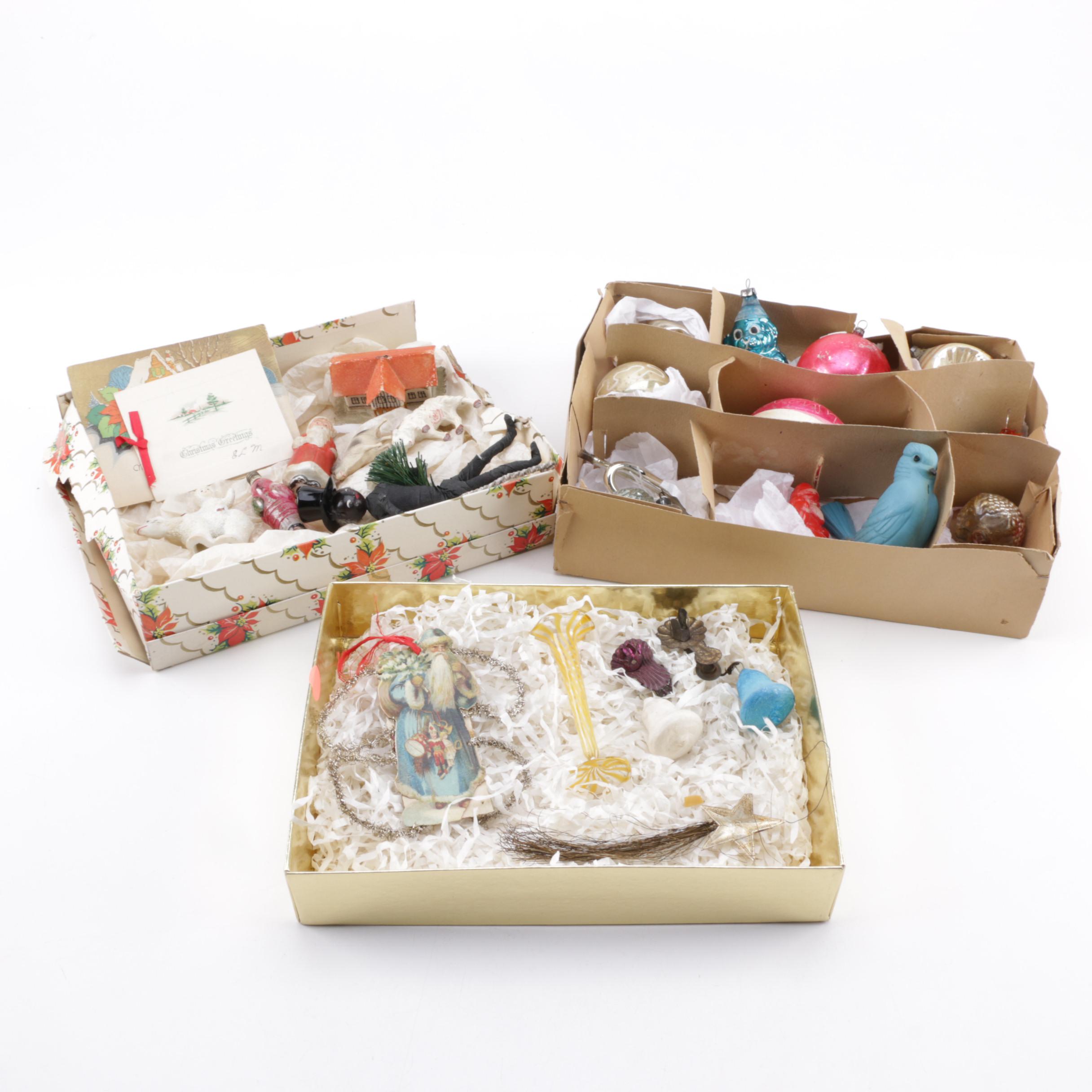 Vintage Christmas Ornaments, Bulbs, and Decor