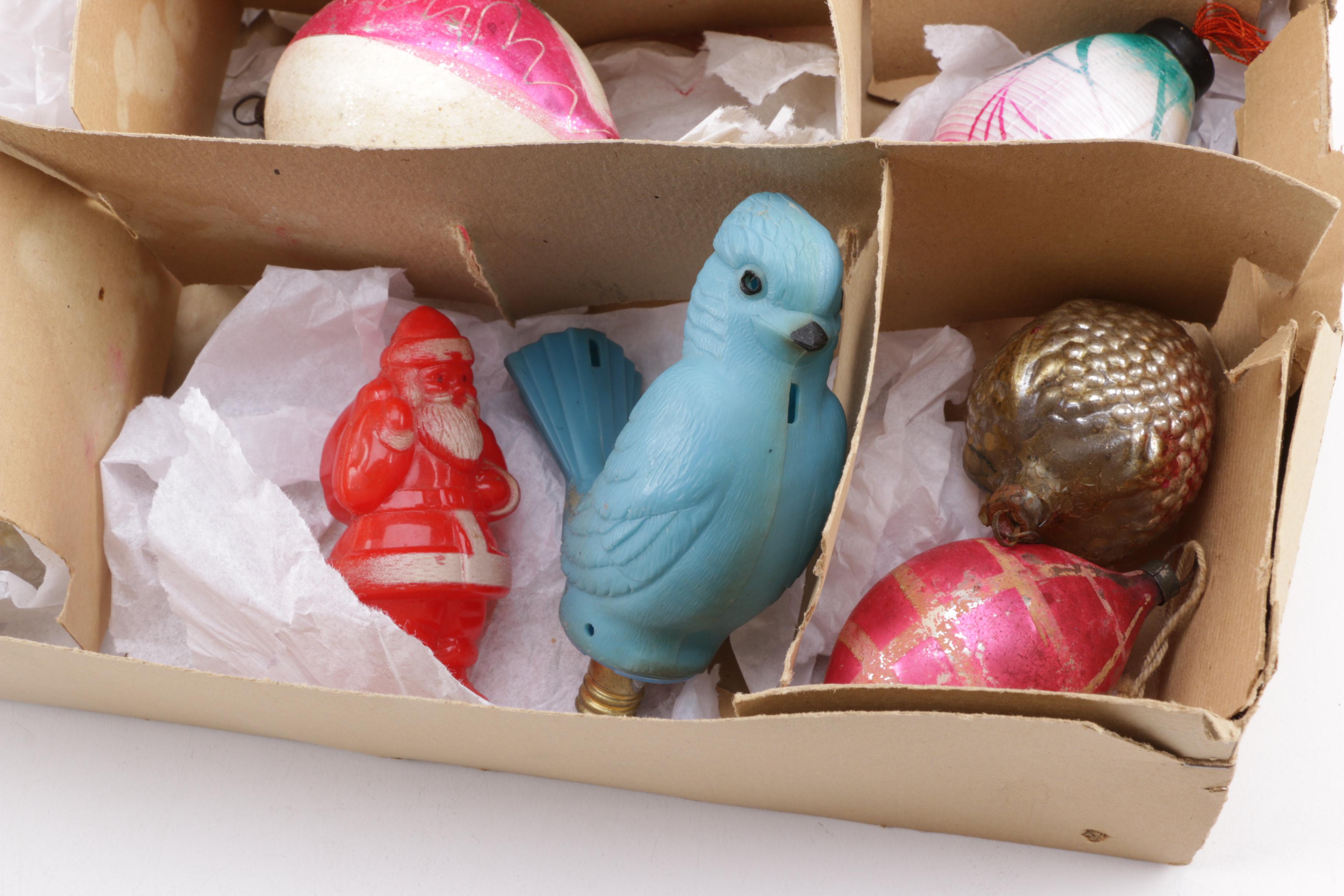 Vintage Christmas Ornaments, Bulbs, and Decor