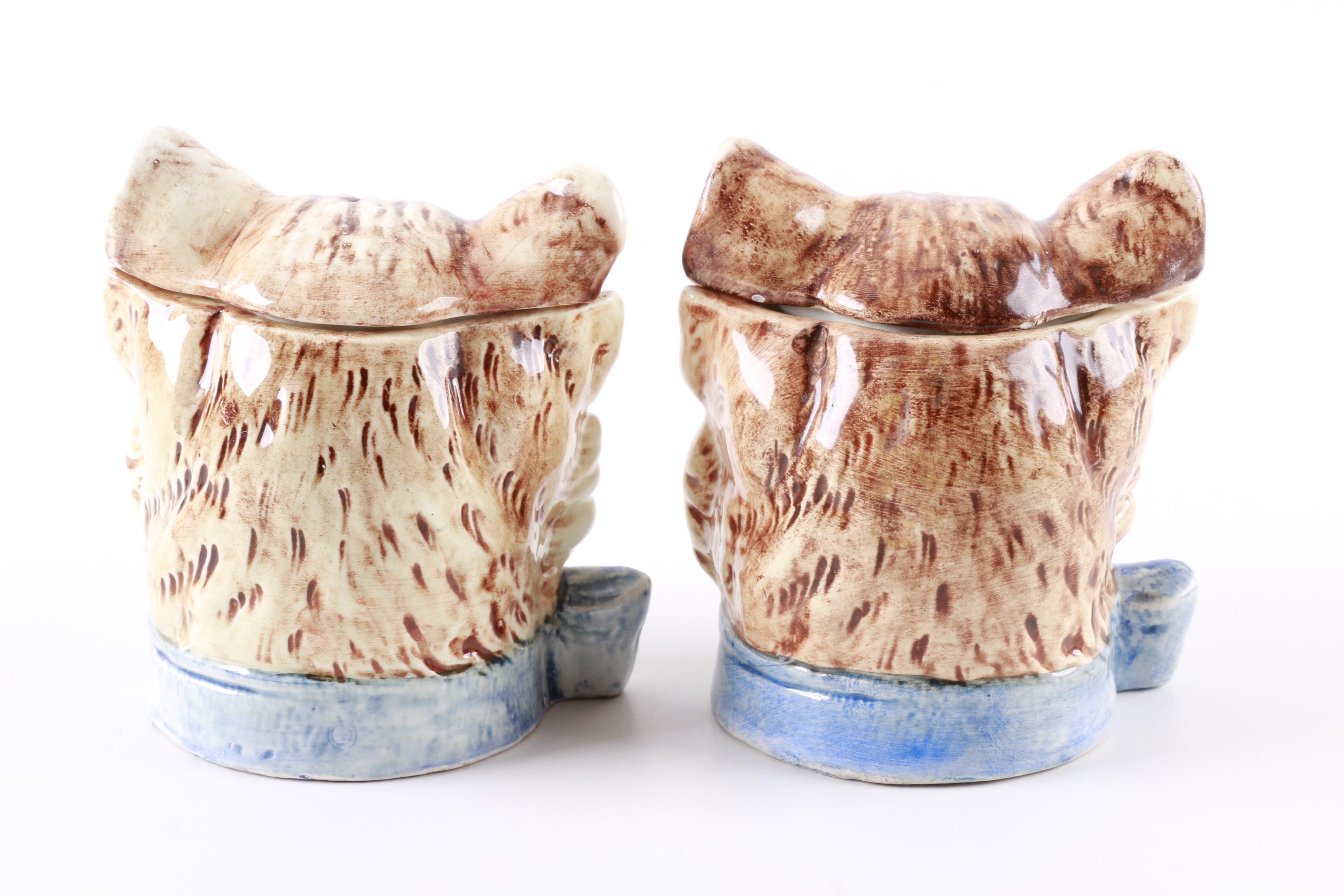 Vintage Ceramic Cat Head Humidors