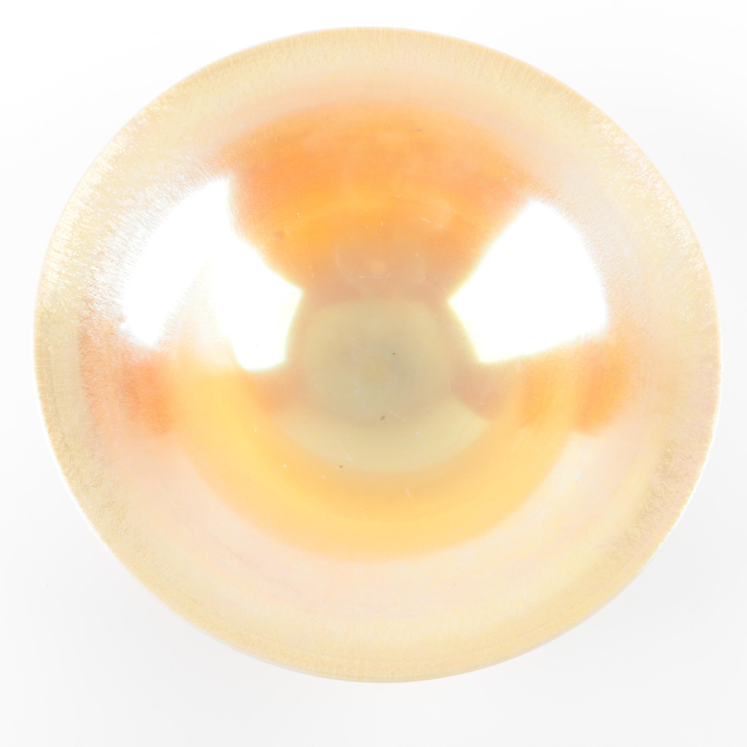 Steuben Gold Aurene and Calcite Glass Bowl