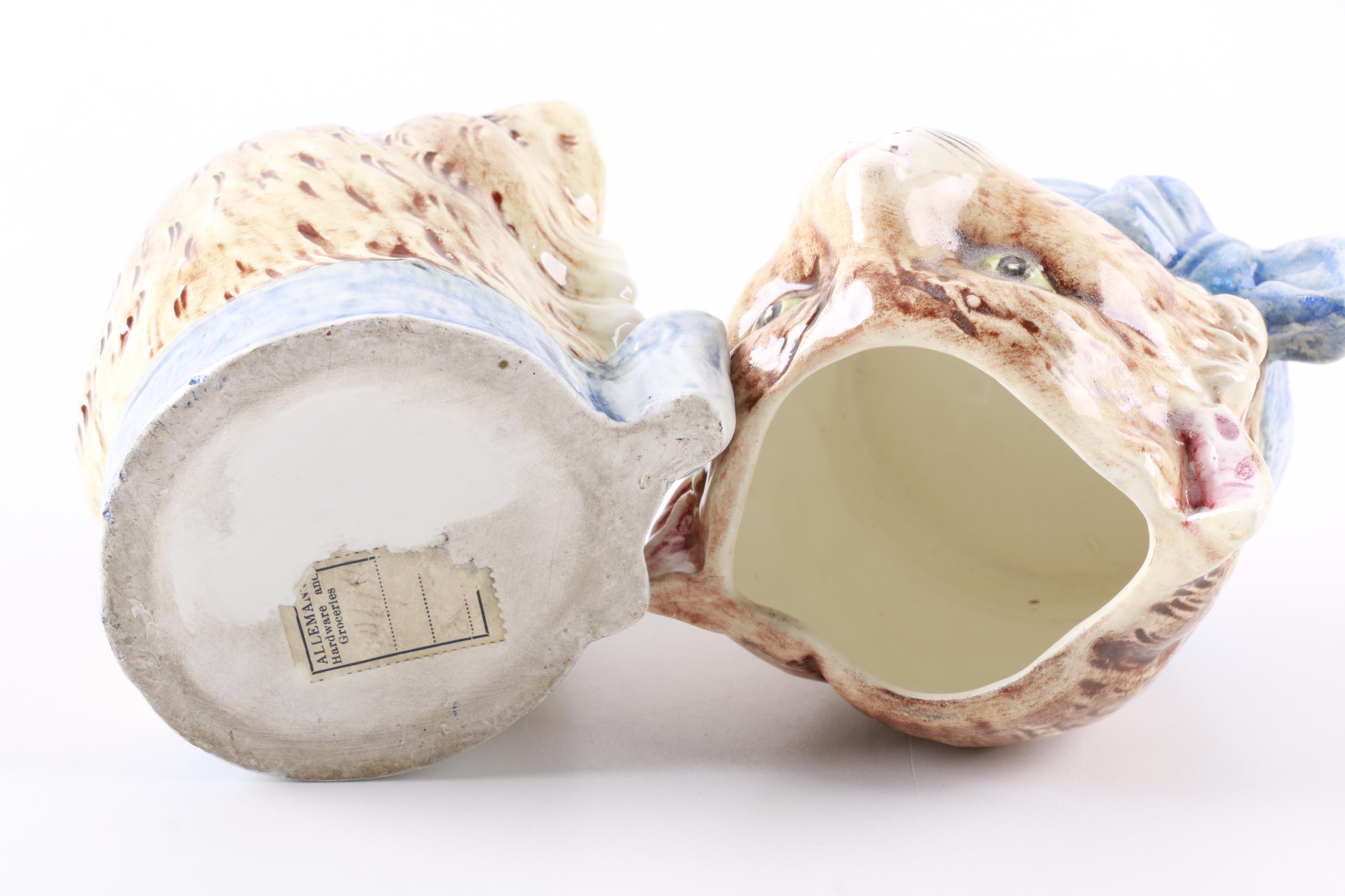 Vintage Ceramic Cat Head Humidors