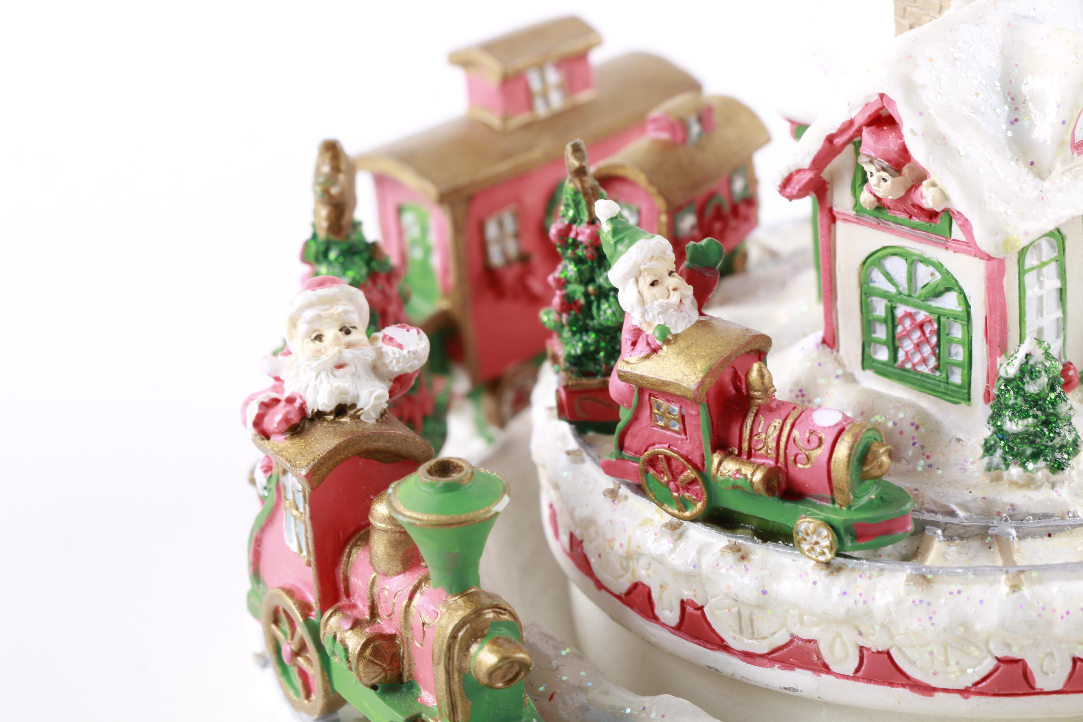 Two Tier Santa Claus Train and House