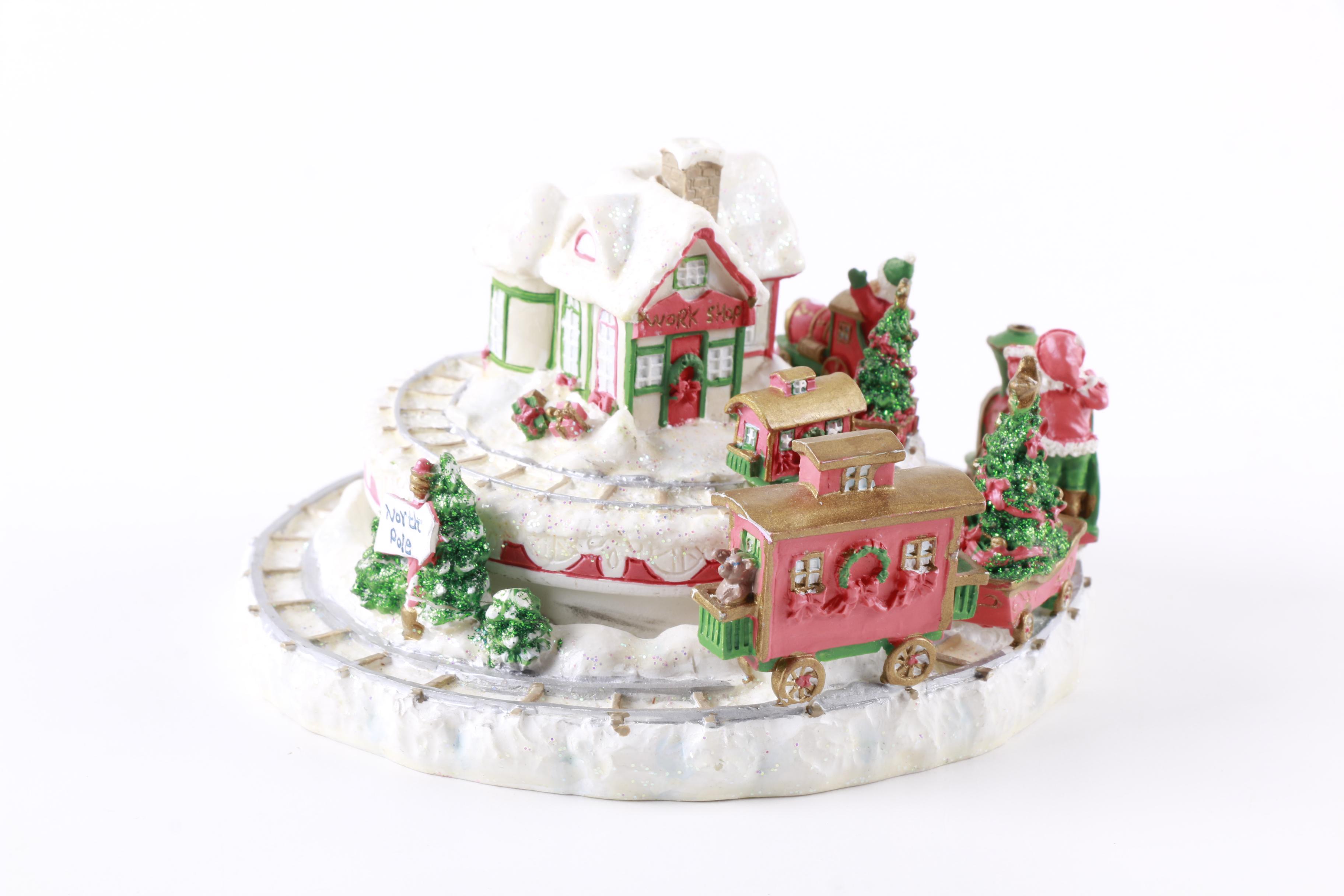 Two Tier Santa Claus Train and House