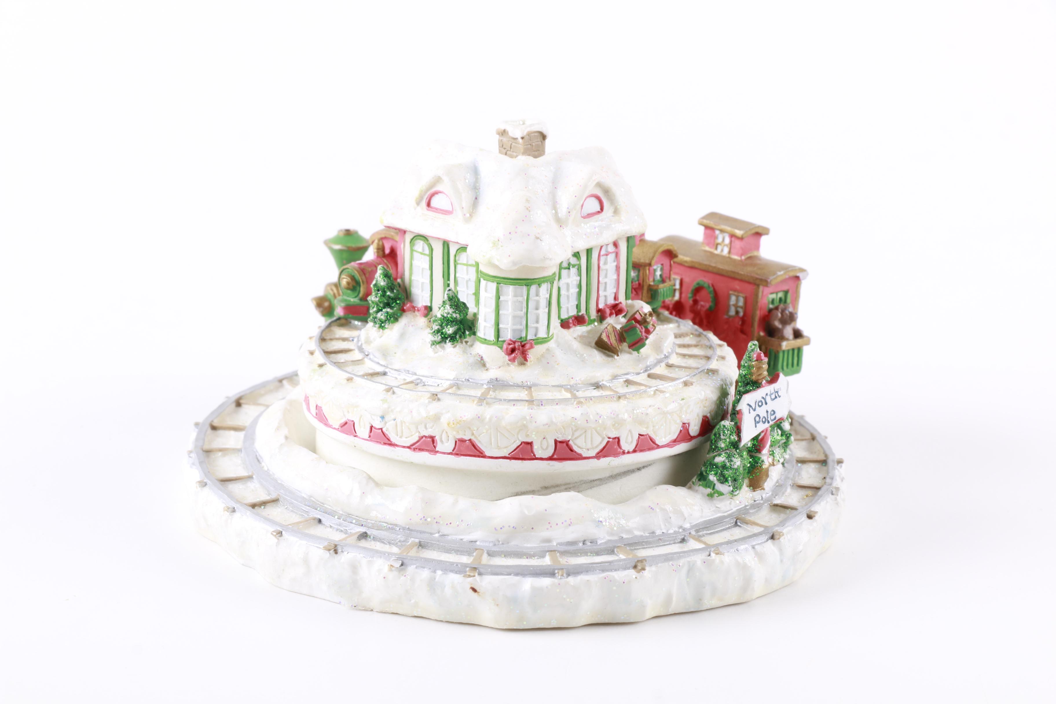 Two Tier Santa Claus Train and House