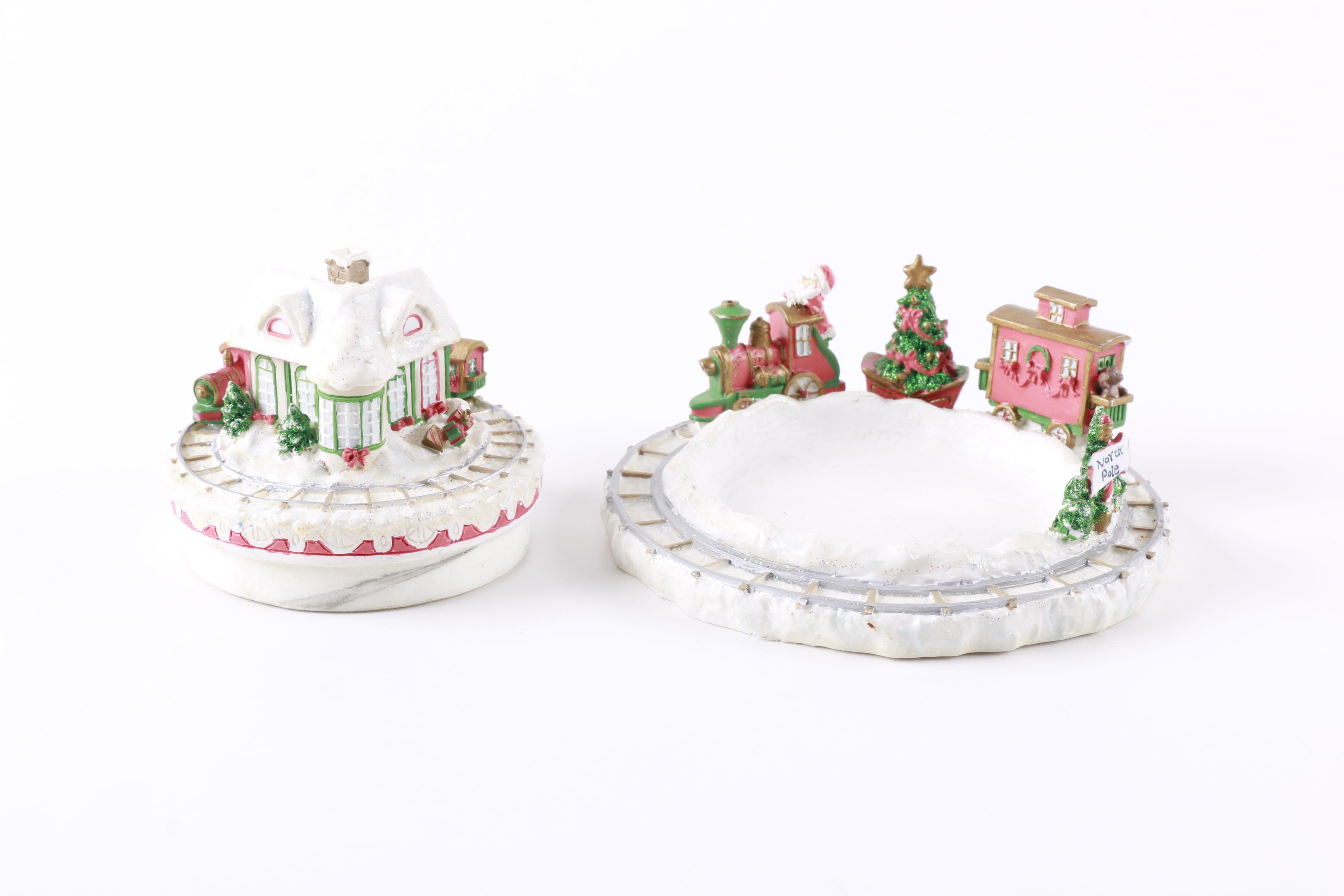 Two Tier Santa Claus Train and House