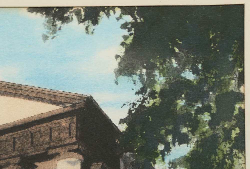 Wilson Gray Hand-Tinted Lithograph of Arlington House