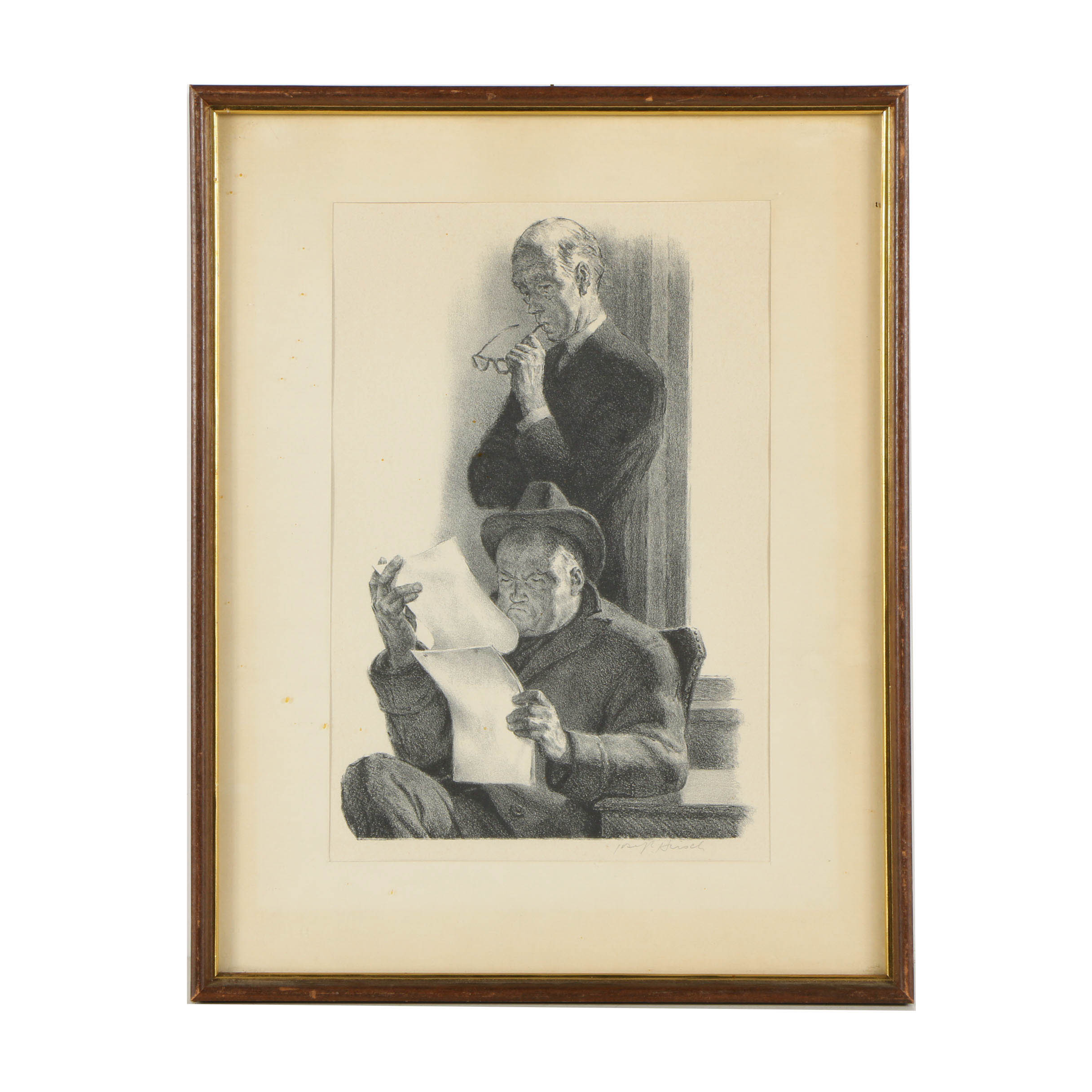 Joseph Hirsch Lithograph on Paper "Brief"