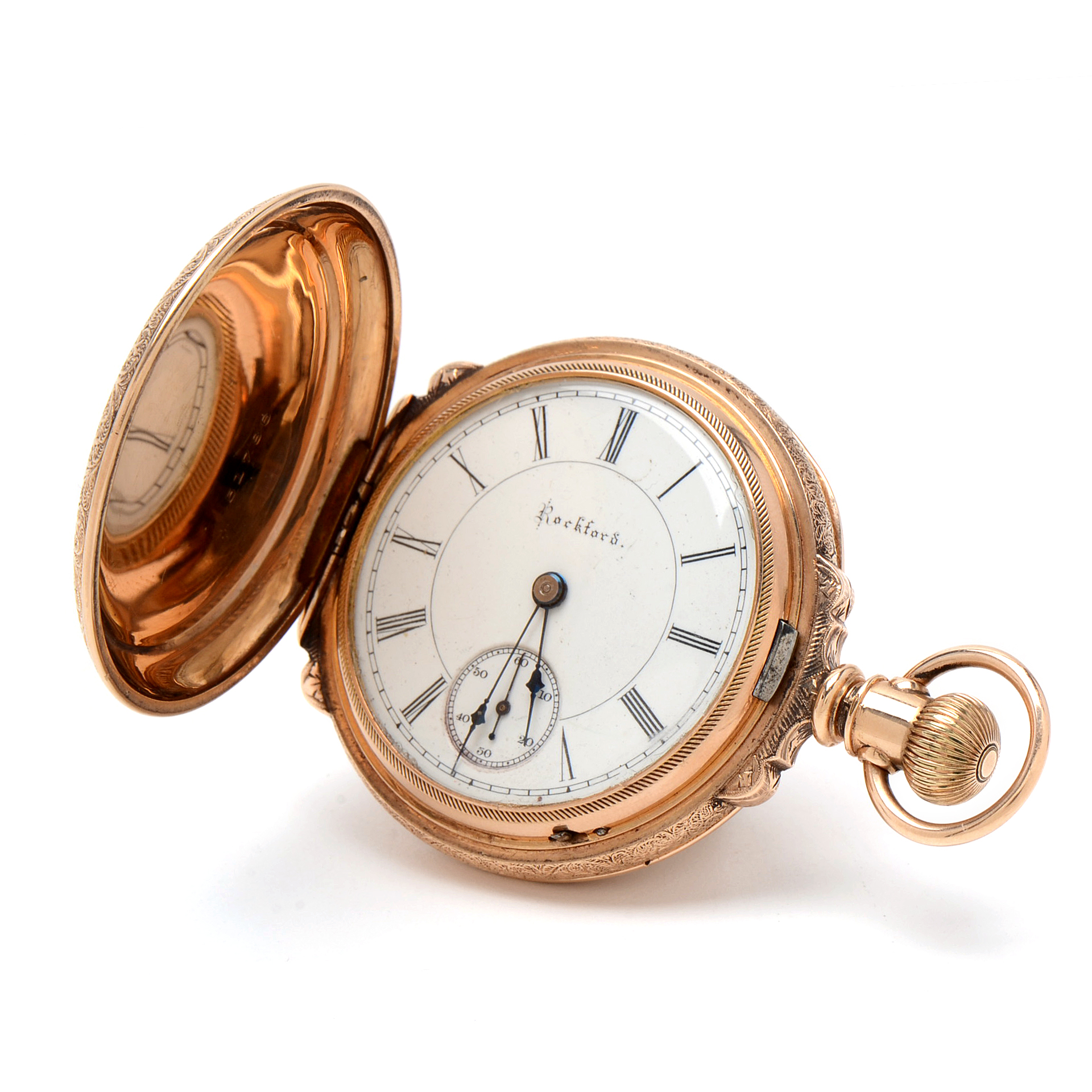 Antique Rockford Gold-Filled Full Hunter Size 18 Pocket Watch