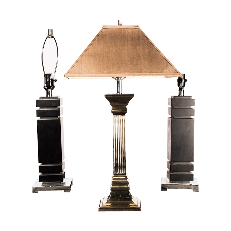 Contemporary Columnar Table Lamps