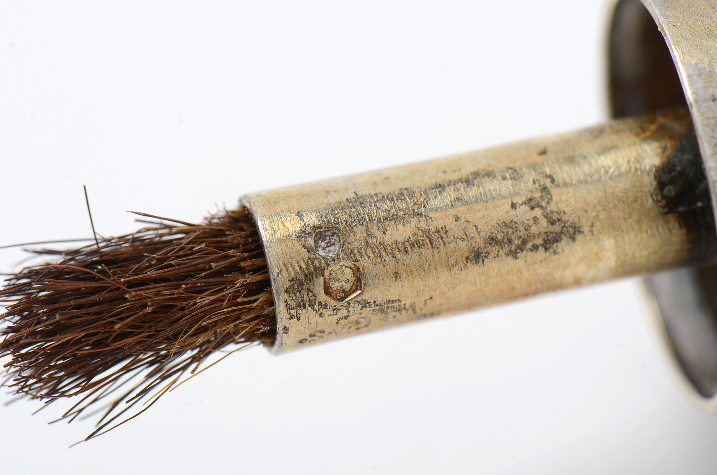 Antique Austrian 900 Silver and Cut Glass Cupid Figural Glue Pot