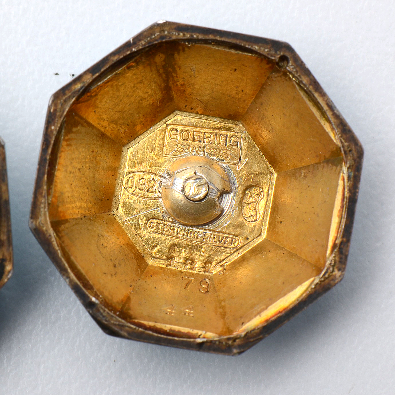 Early 20th Century Goering Swiss Sterling Silver Guilloche Enamel Pin Watch