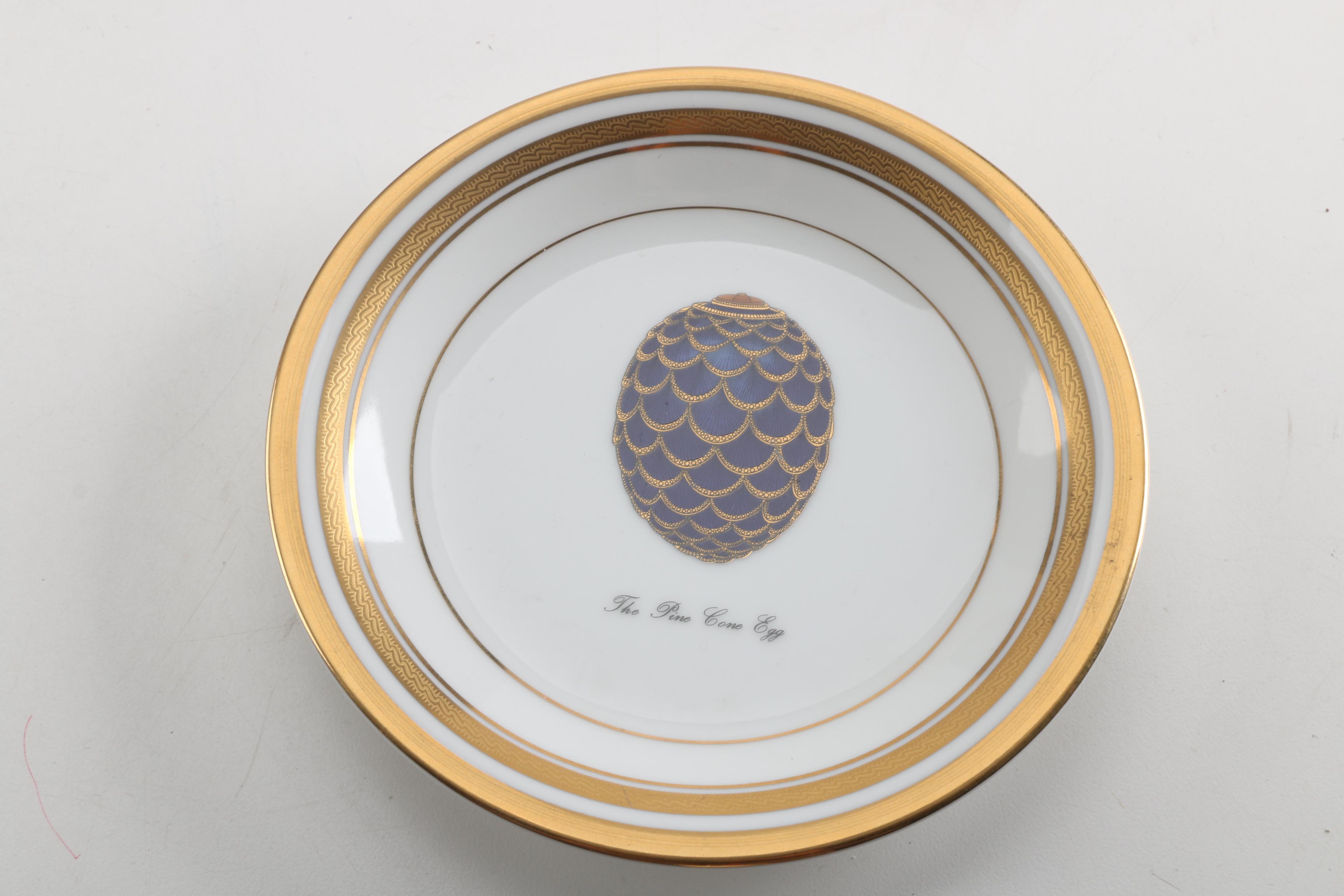 Fabergé Egg Ornament and Plate