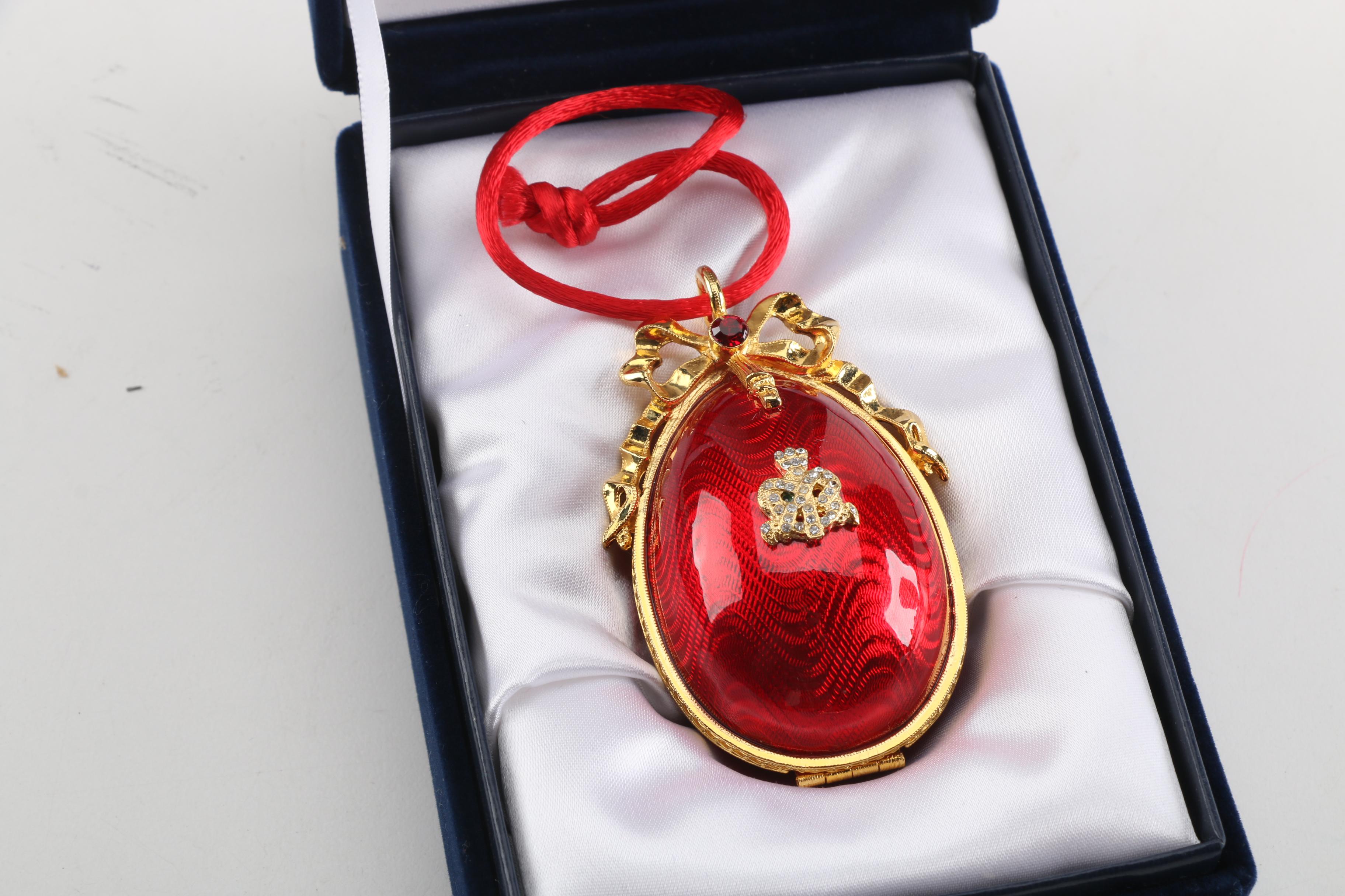 Fabergé Egg Ornament and Plate