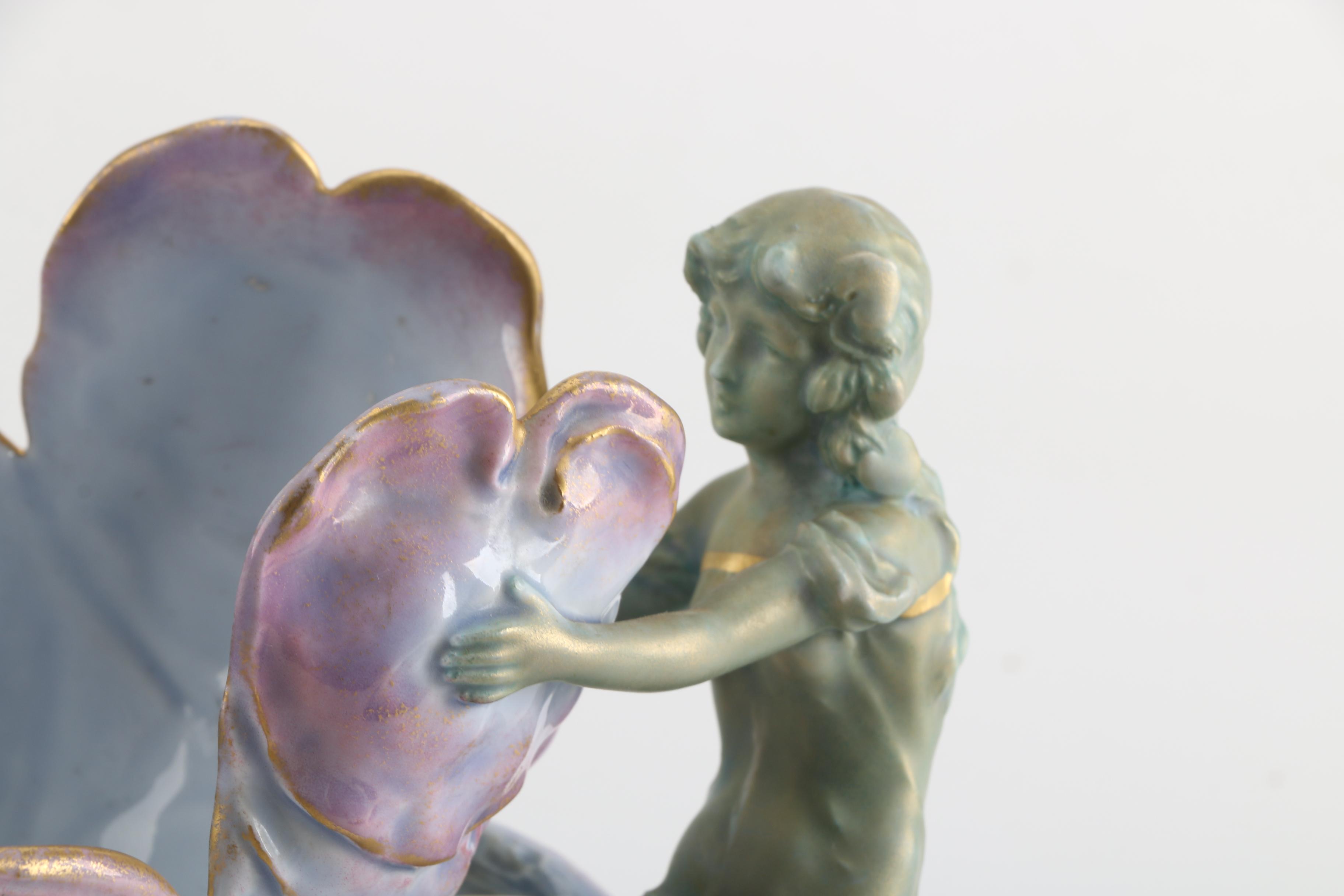 Ernst Wahliss Turn Wien Austria Bowl with Nymphs