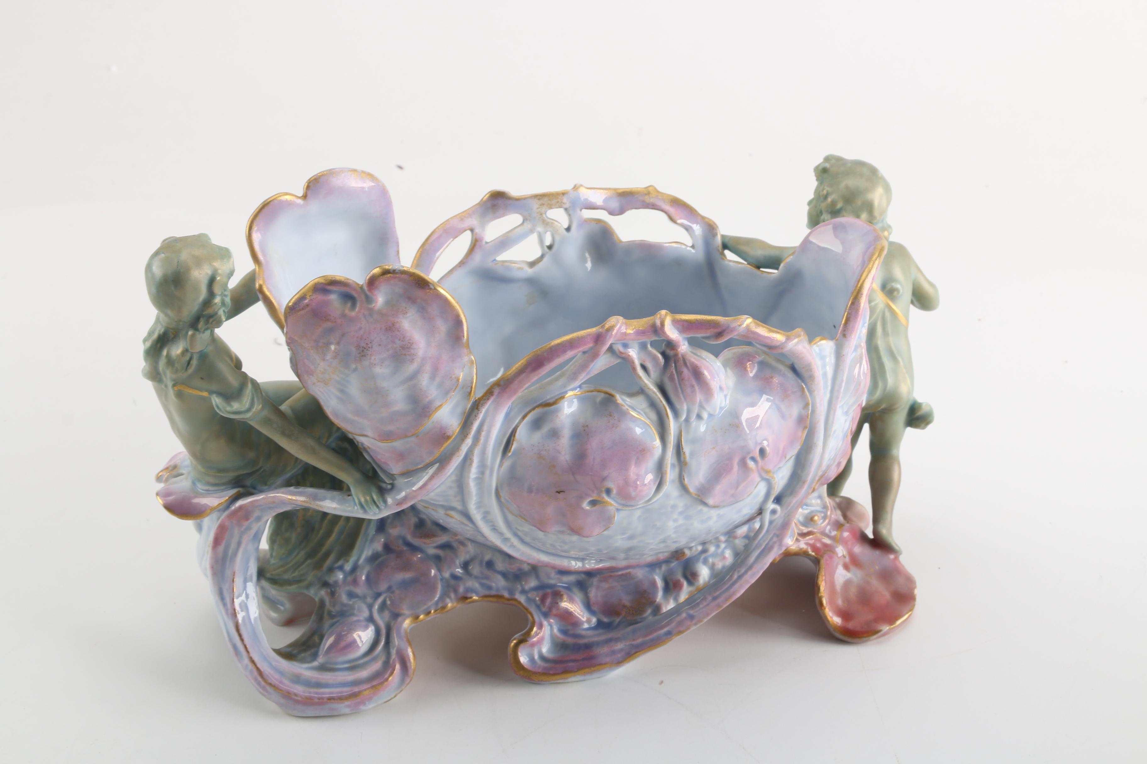 Ernst Wahliss Turn Wien Austria Bowl with Nymphs