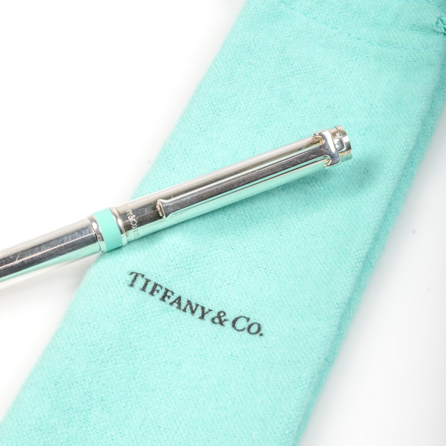 Tiffany & Co. Sterling Silver "T Clip" Ballpoint Pen