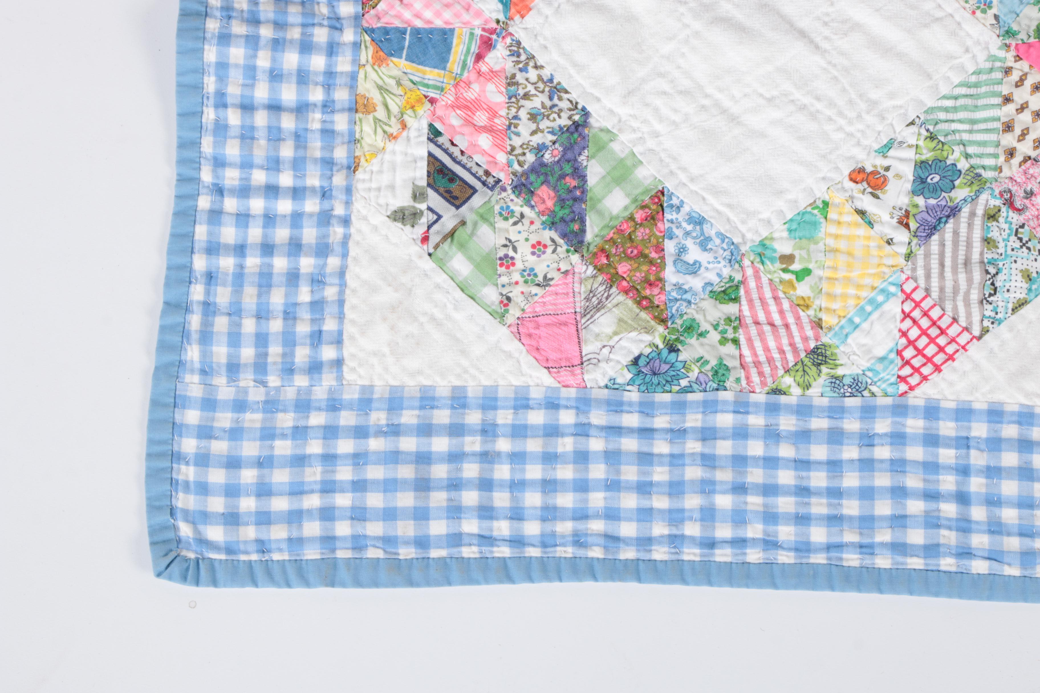 Vintage Hand Sewn "Lattice" Quilt