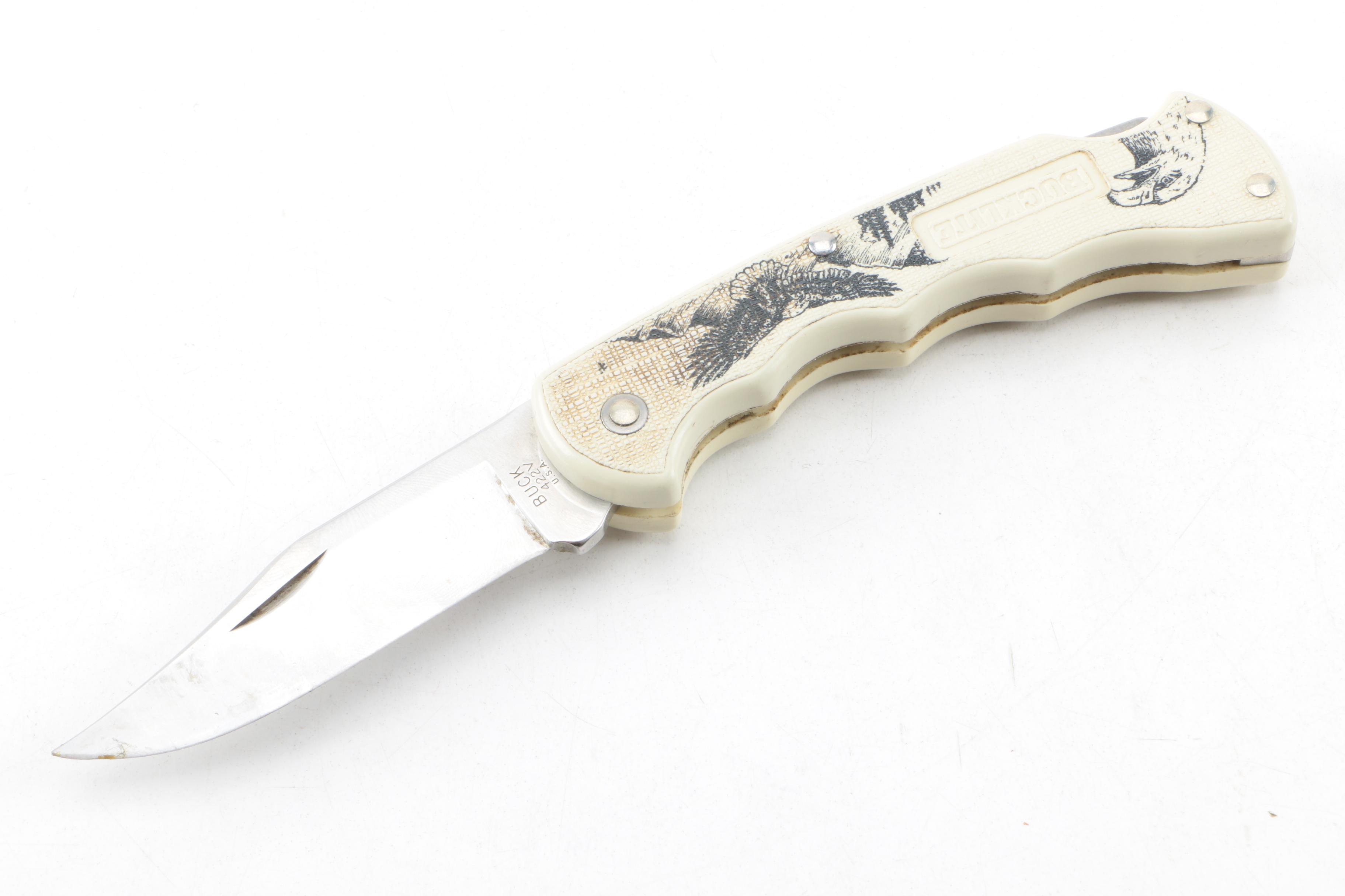 Buck 119 Hunting Knife and 422V Folding Knife