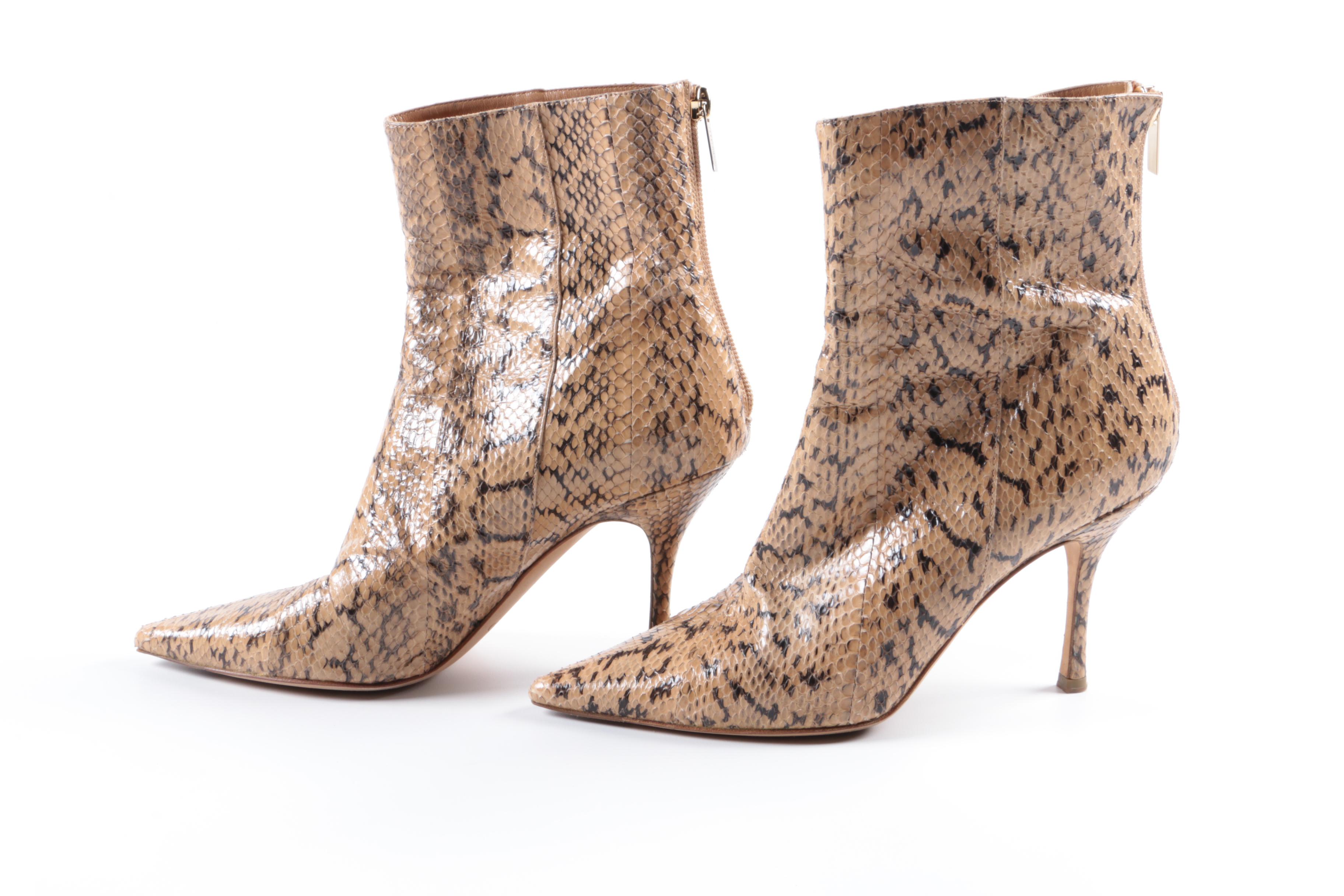Jimmy Choo Snakeskin Ankle Boots
