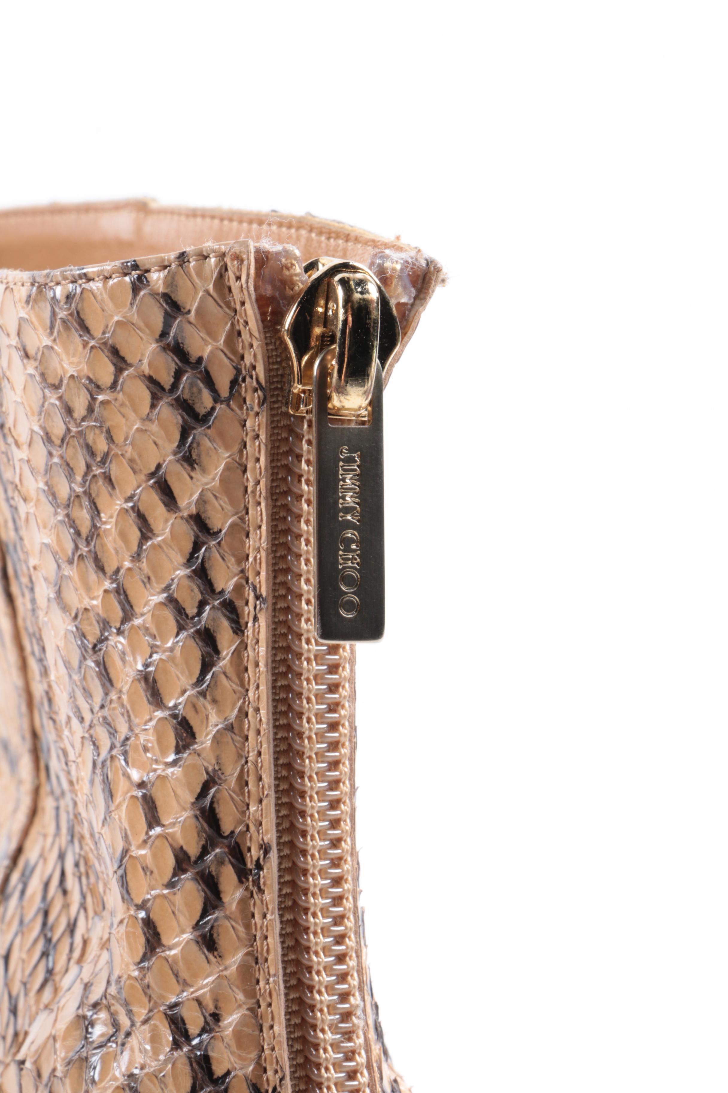 Jimmy Choo Snakeskin Ankle Boots