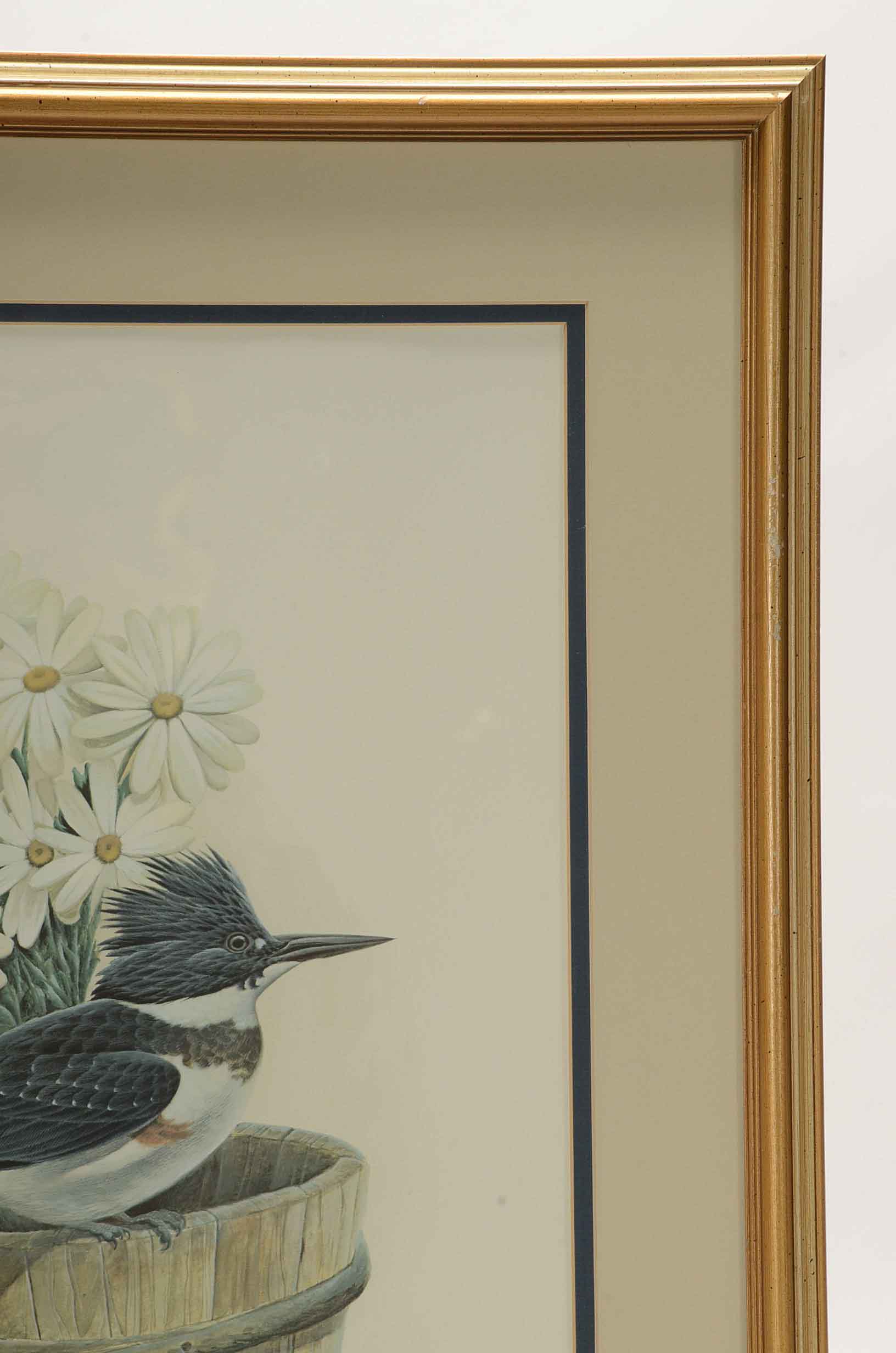 John A Ruthven Signed Limited Edition Offset Lithograph 'Belted Kingfisher'