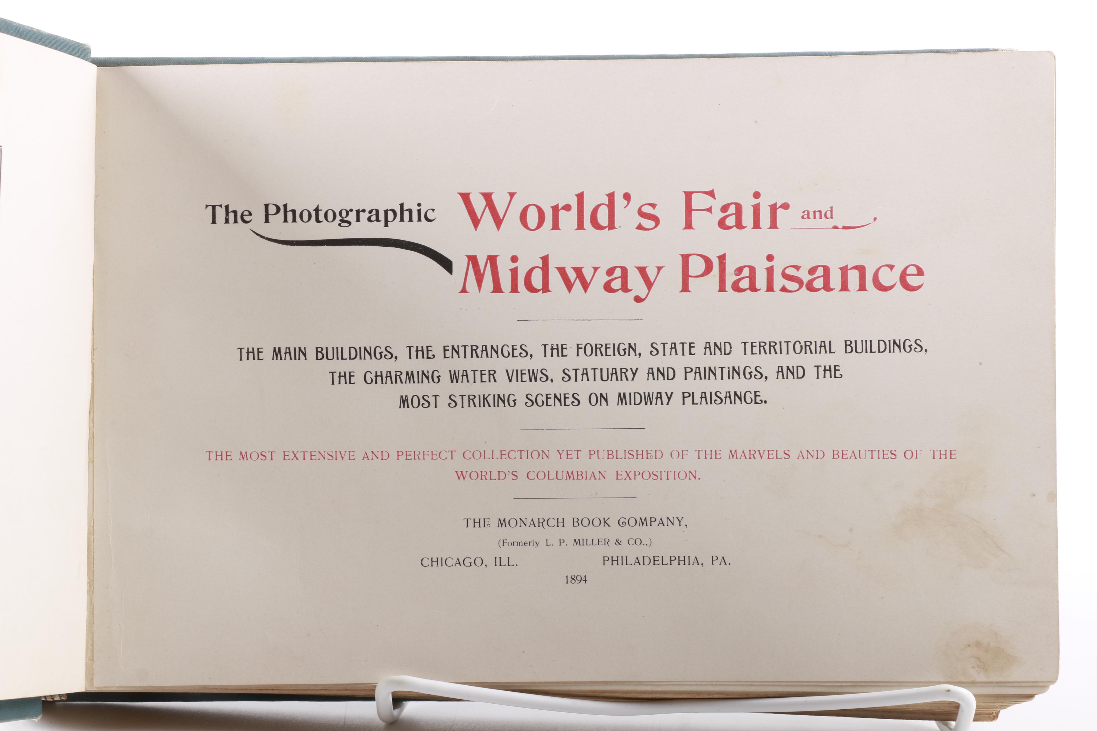 1894 "The Photographic World's Fair and Midway Plaisance"