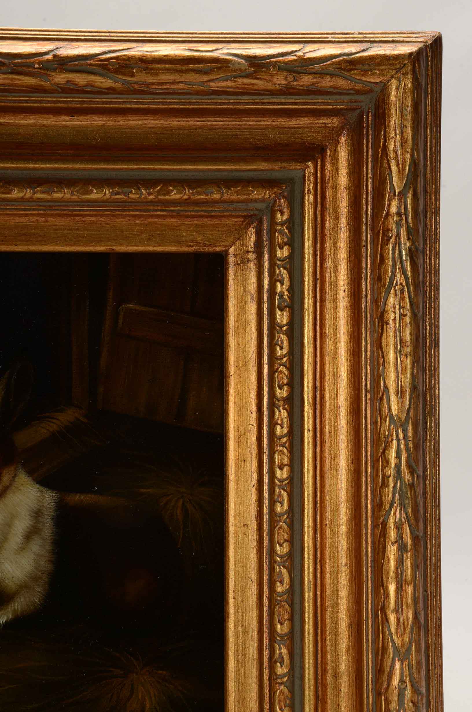 Borofsky Oil on Canvas Painting of a Rabbit