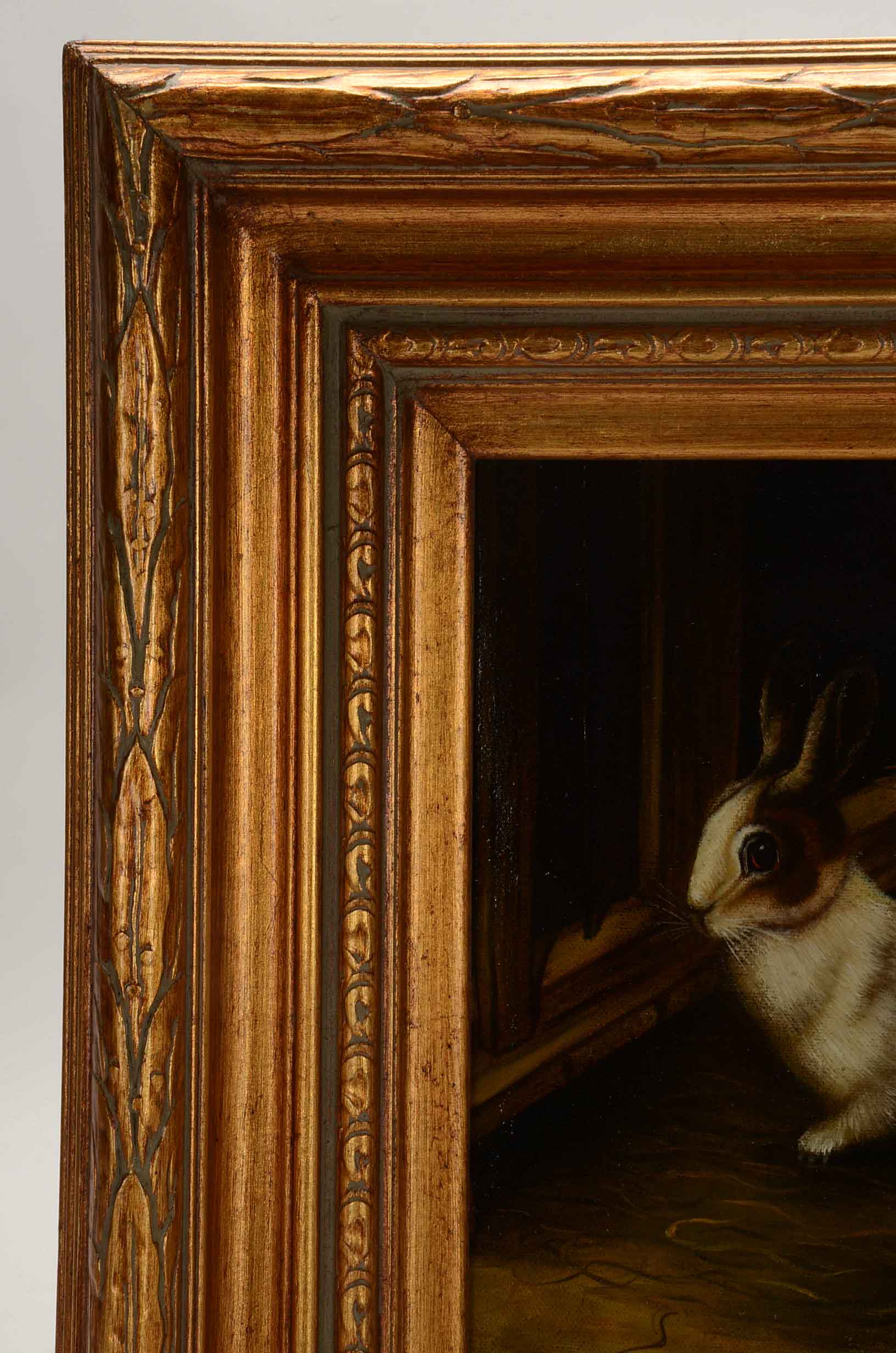 Borofsky Oil on Canvas Painting of a Rabbit