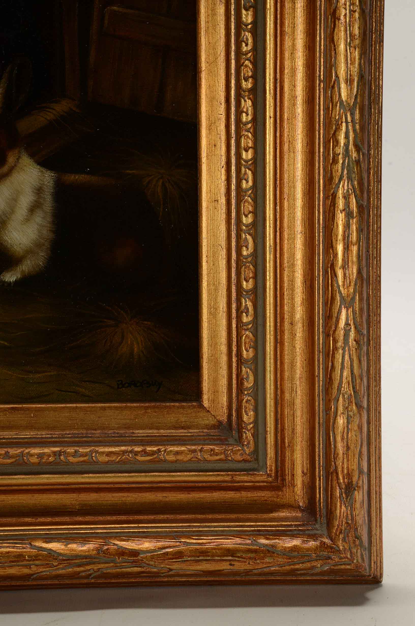 Borofsky Oil on Canvas Painting of a Rabbit