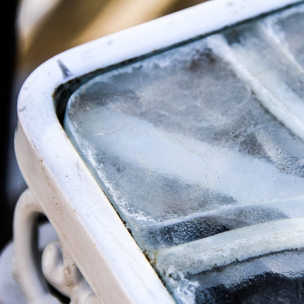 White Metal Patio Table