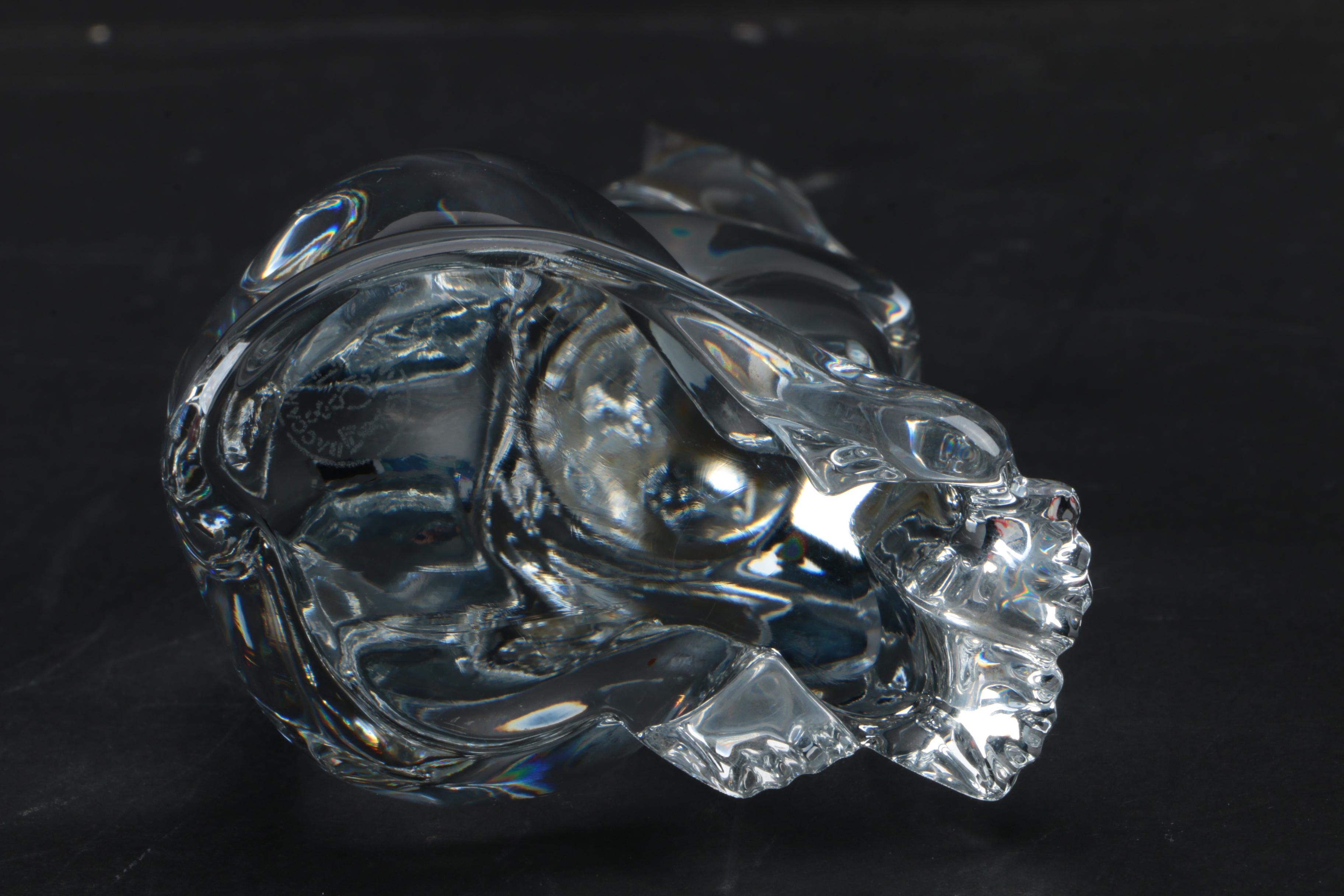 Baccarat Crystal Cat Figurine