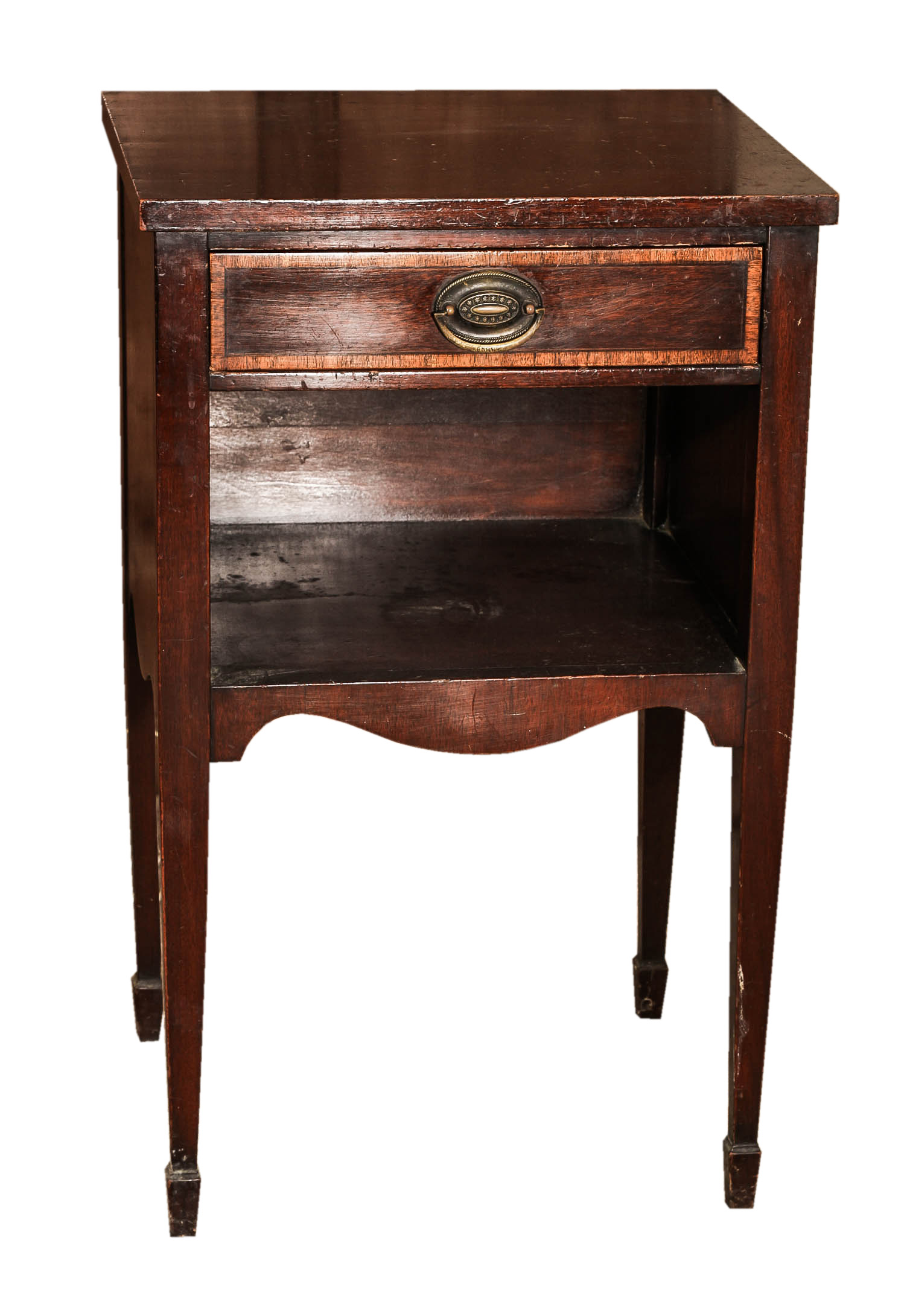 Mahogany Hepplewhite Style Bed Frame and Nightstand