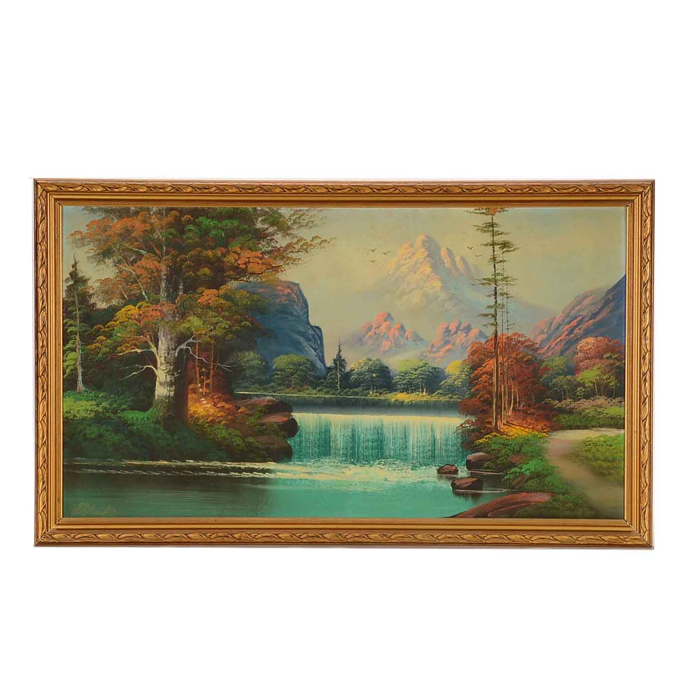 Arthur Bard Oil on Academy Board Landscape Painting