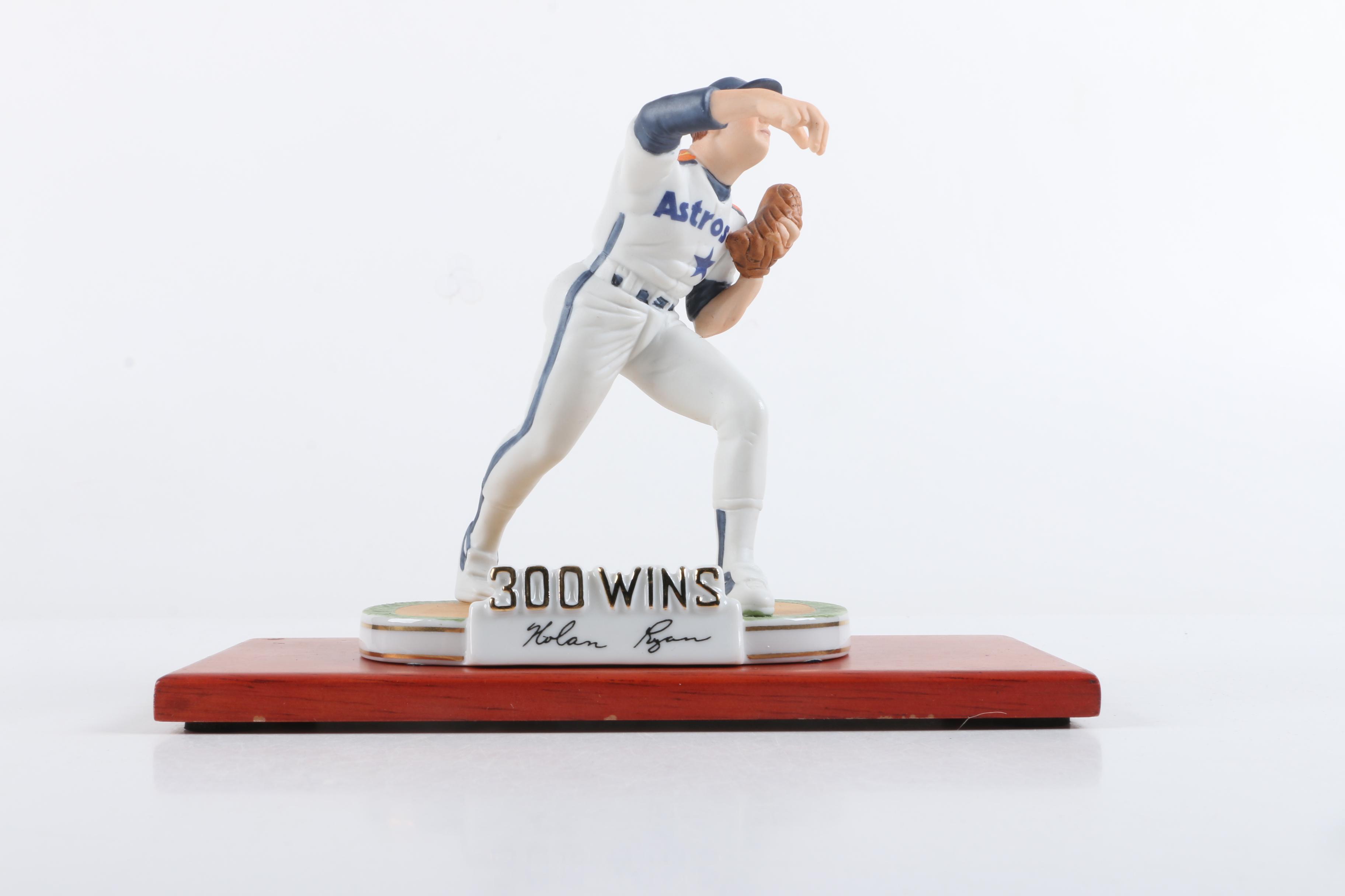 Limited Edition Nolan Ryan "300 Wins" Figurine COA