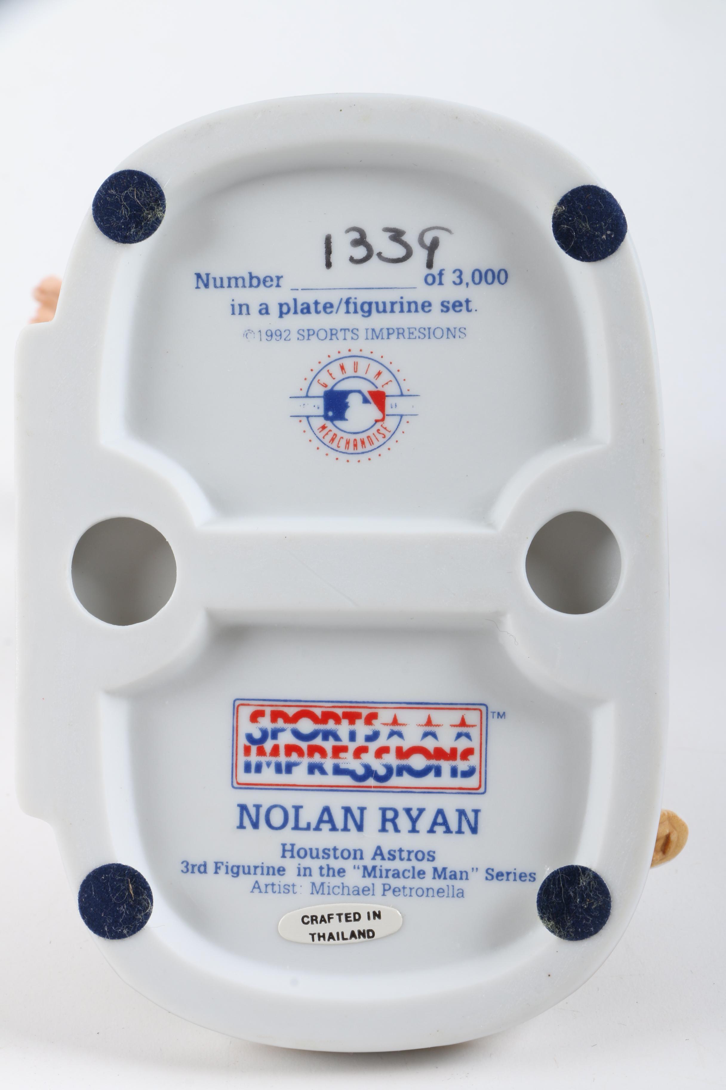 Limited Edition Nolan Ryan "300 Wins" Figurine COA