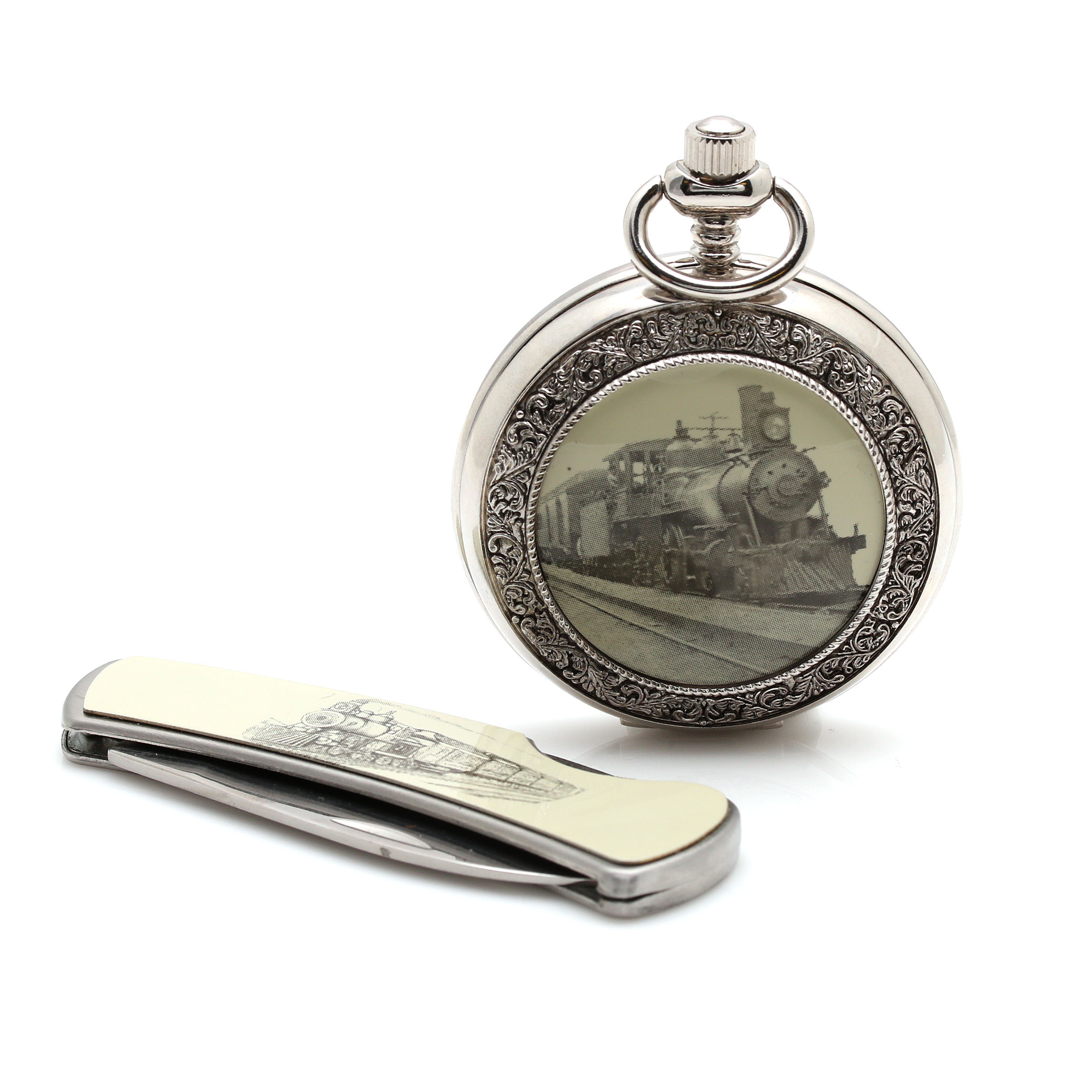Avon Pocket Watch and Pocket Knife Gift Set