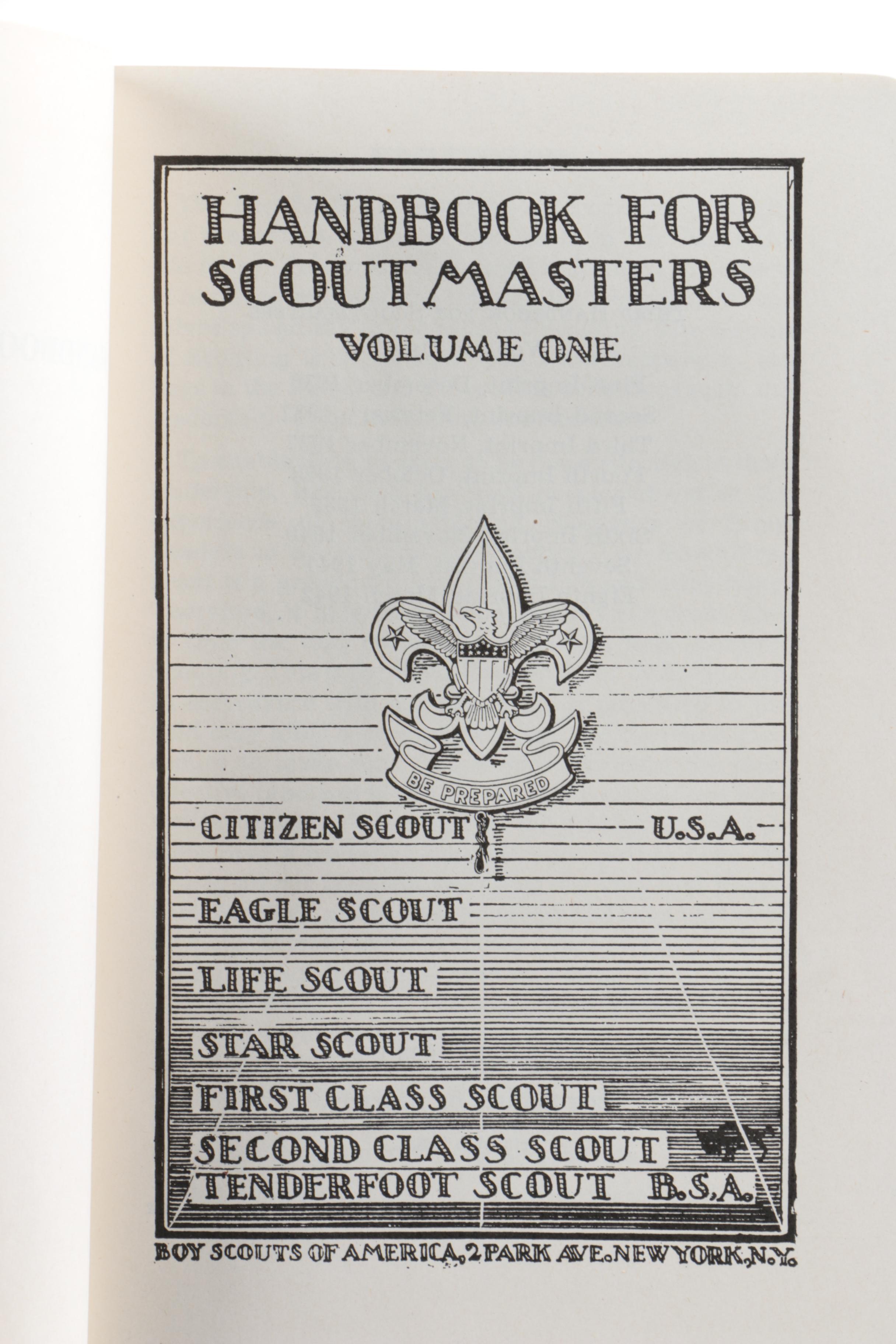 Vintage Two-Volumes "Handbook for Scoutmasters"