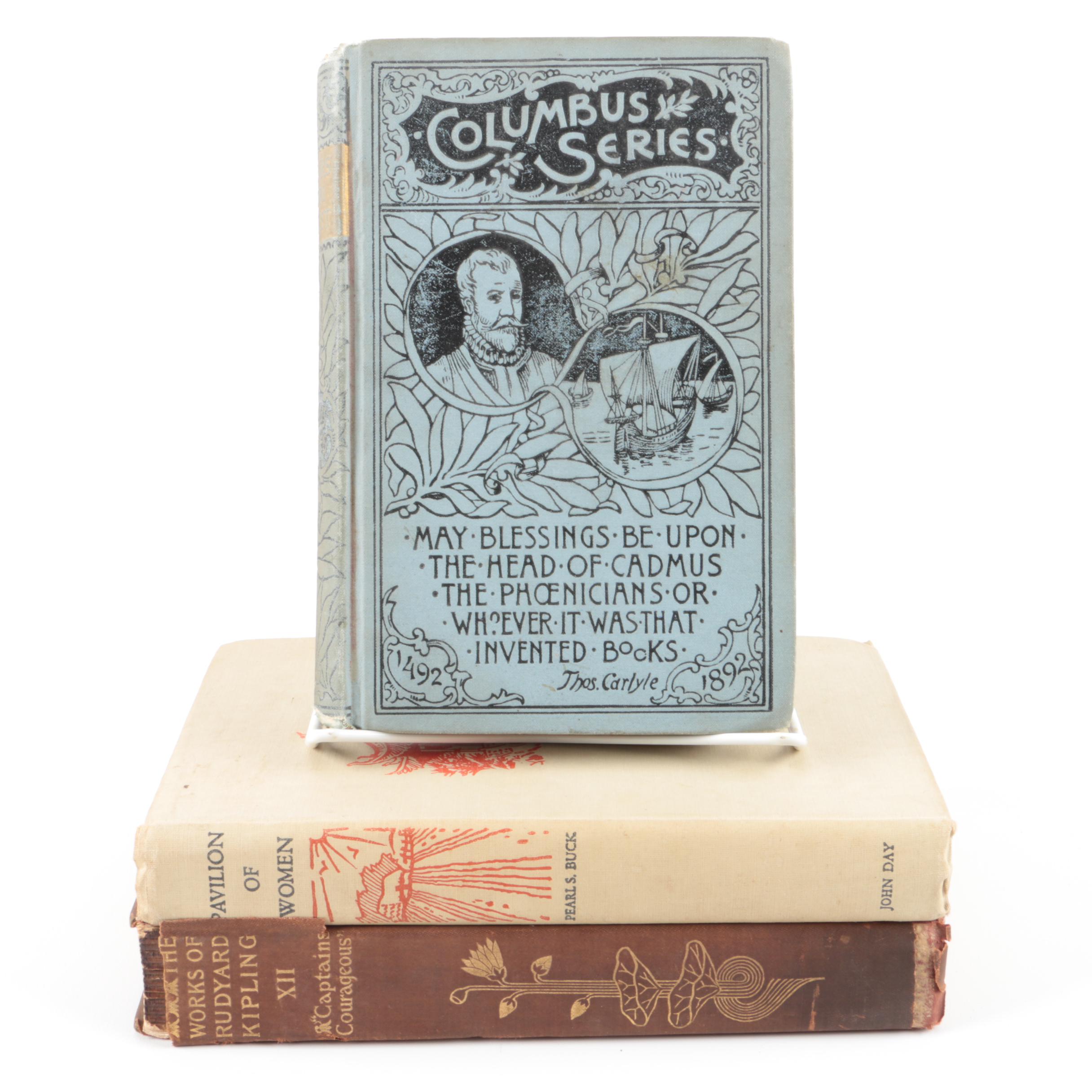 Assorted Hardcover Books including "The Works of Rudyard Kipling"