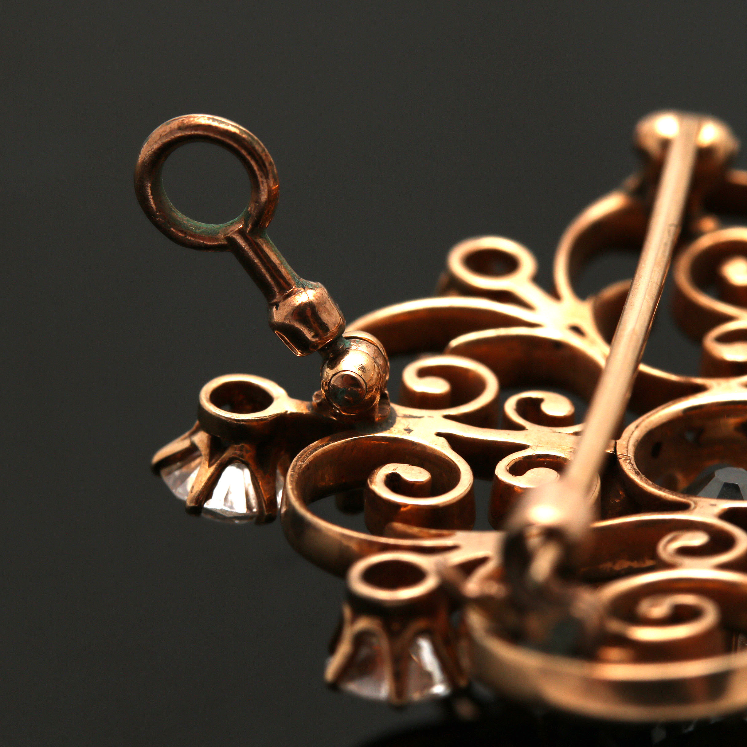 14K Yellow Gold 9.57 CTW Diamond Brooch Pendant Including GIA Report