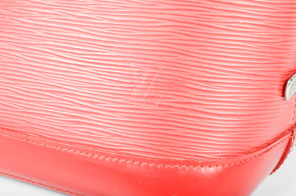 Louis Vuitton Red Epi Alma Handbag