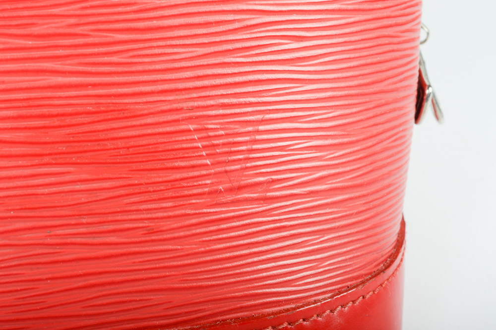 Louis Vuitton Red Epi Alma Handbag