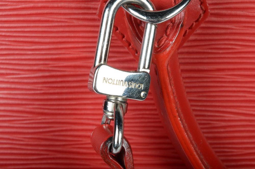 Louis Vuitton Red Epi Alma Handbag