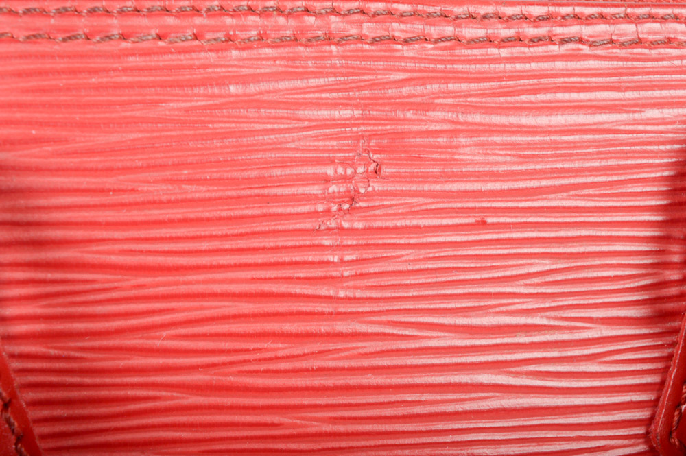 Louis Vuitton Red Epi Alma Handbag